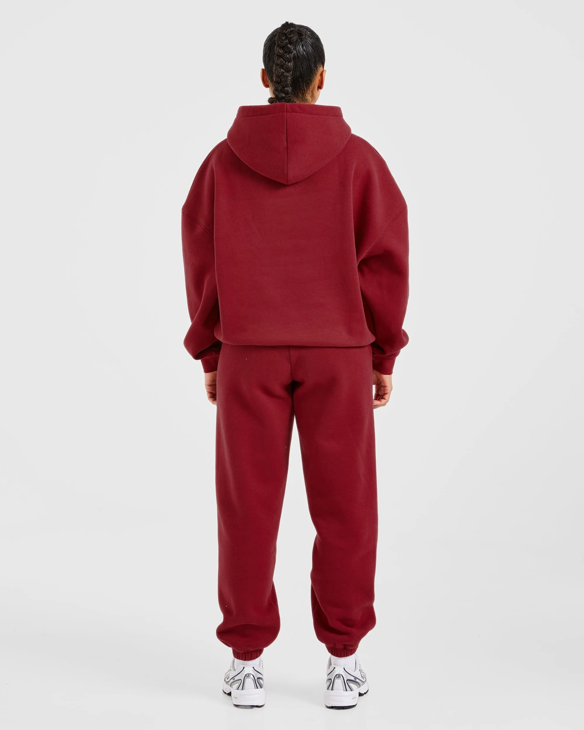 Varsity Embroidered Oversized Joggers - Burgundy sold by AYBL product image thumbnail 4