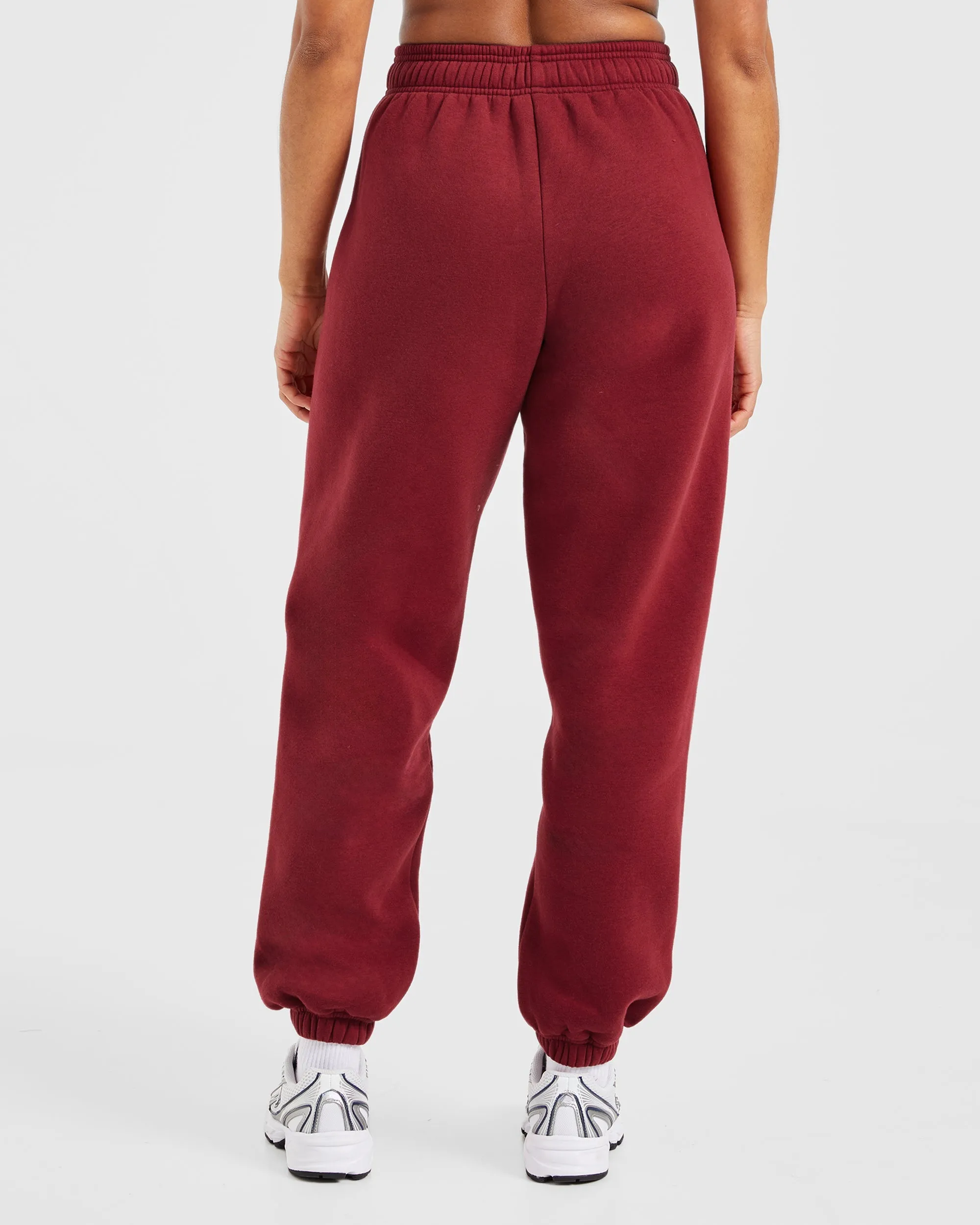 Varsity Embroidered Oversized Joggers - Burgundy sold by AYBL product image thumbnail 2