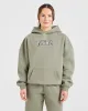 Varsity Embroidered Oversized Hoodie - Muted Olive sold by AYBL