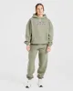 Varsity Embroidered Oversized Hoodie - Muted Olive sold by AYBL