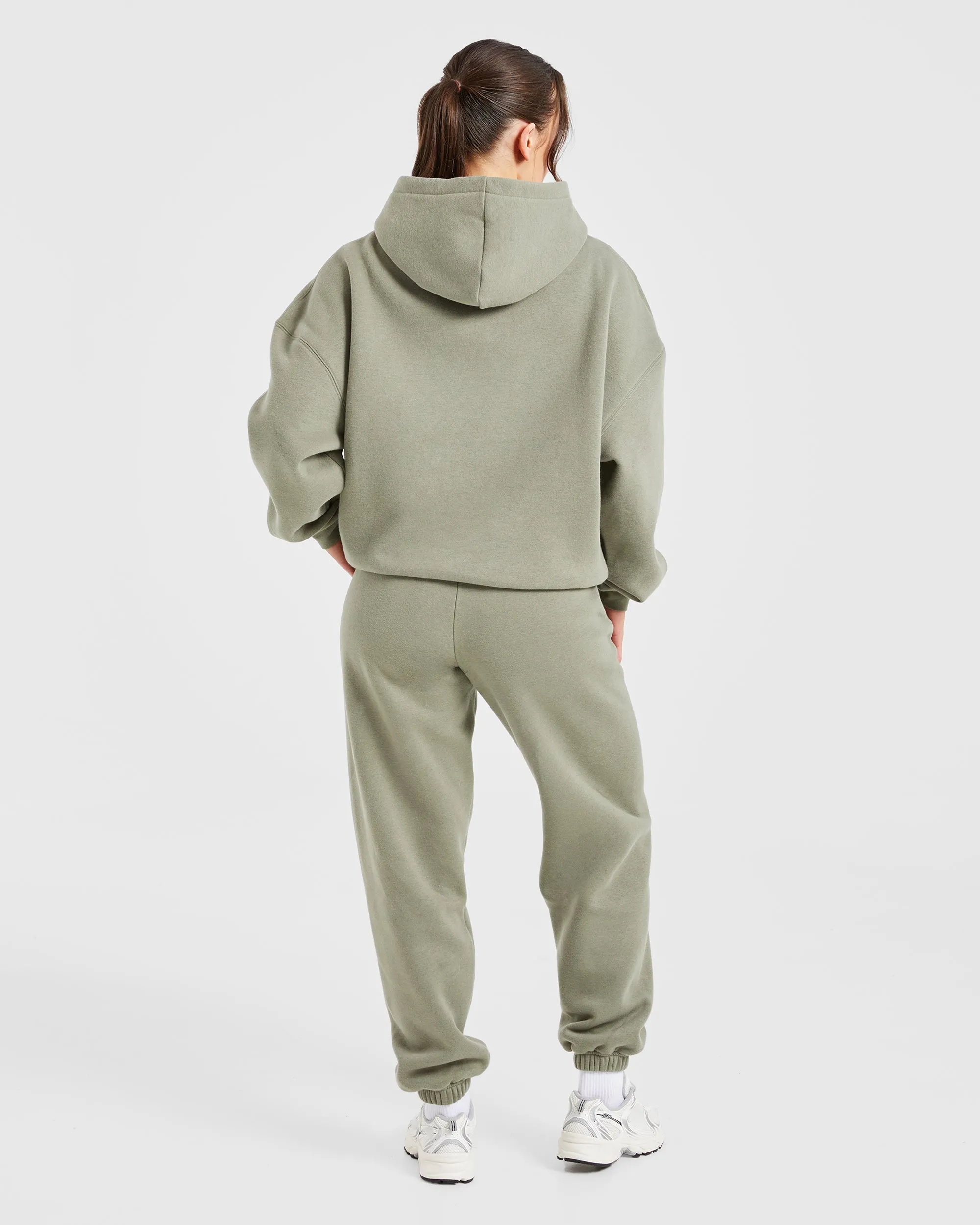 Varsity Embroidered Oversized Hoodie - Muted Olive sold by AYBL product image thumbnail 4