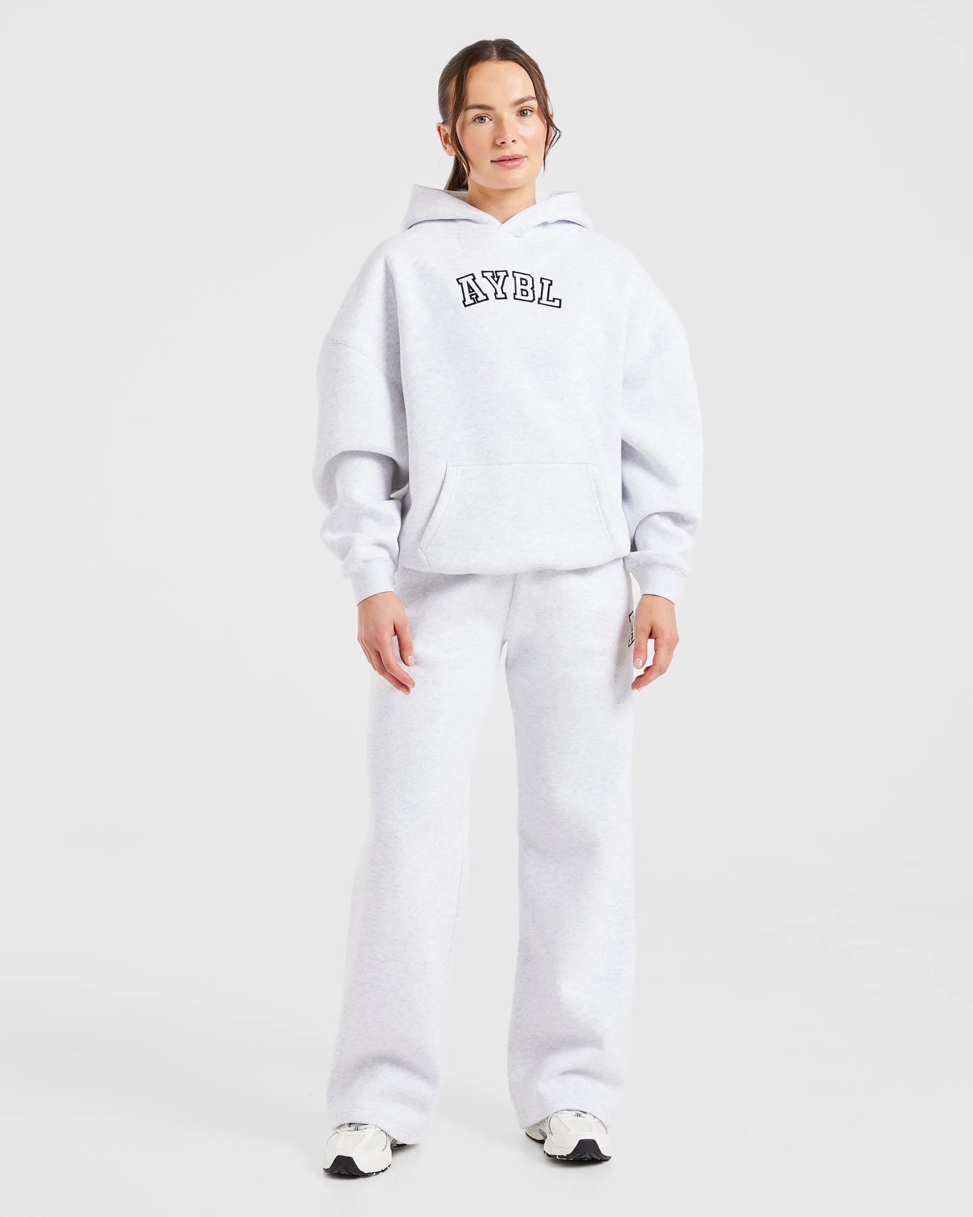 Varsity Embroidered Oversized Hoodie - Heather Grey sold by AYBL product image thumbnail 3