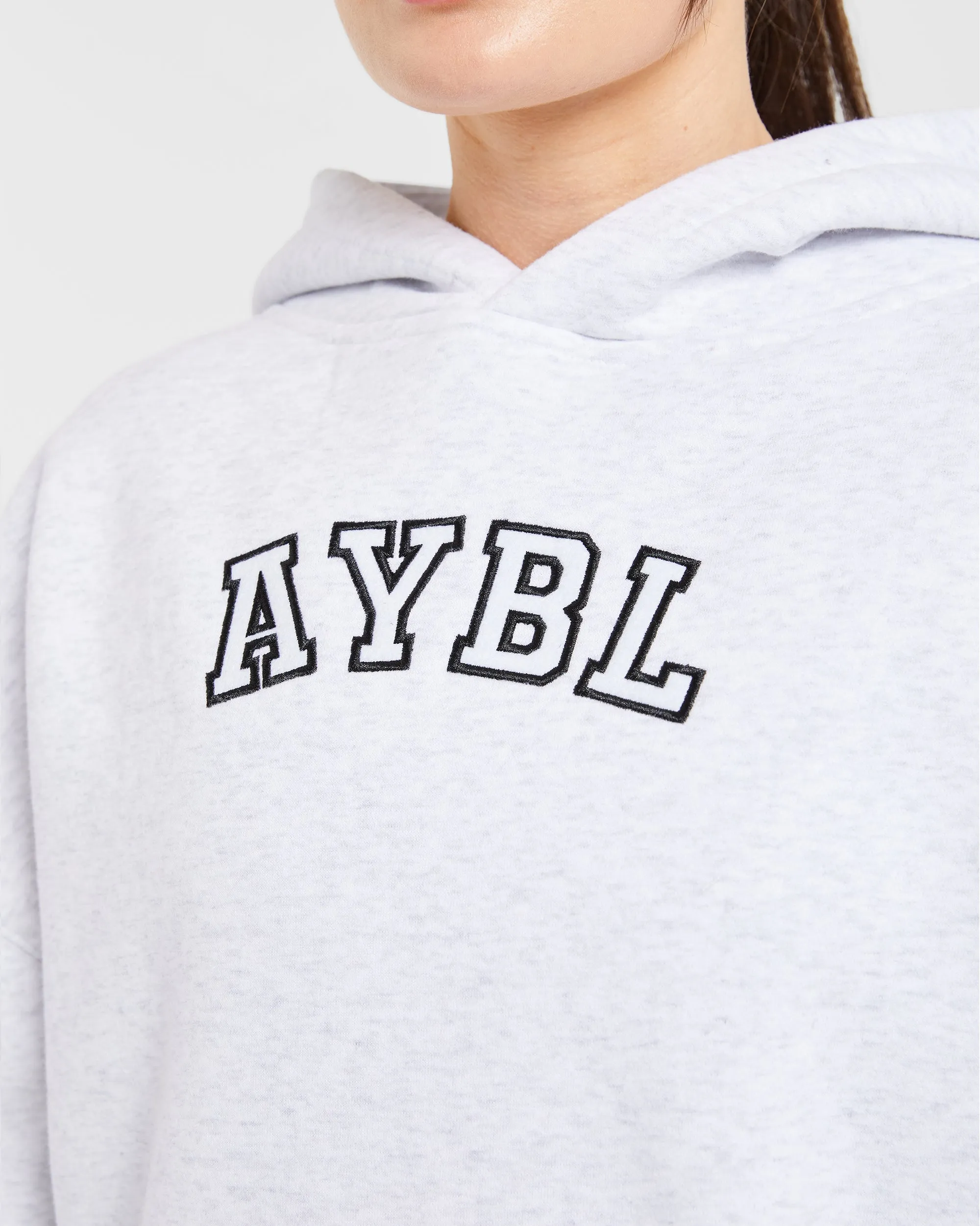 Varsity Embroidered Oversized Hoodie - Heather Grey sold by AYBL product image thumbnail 5