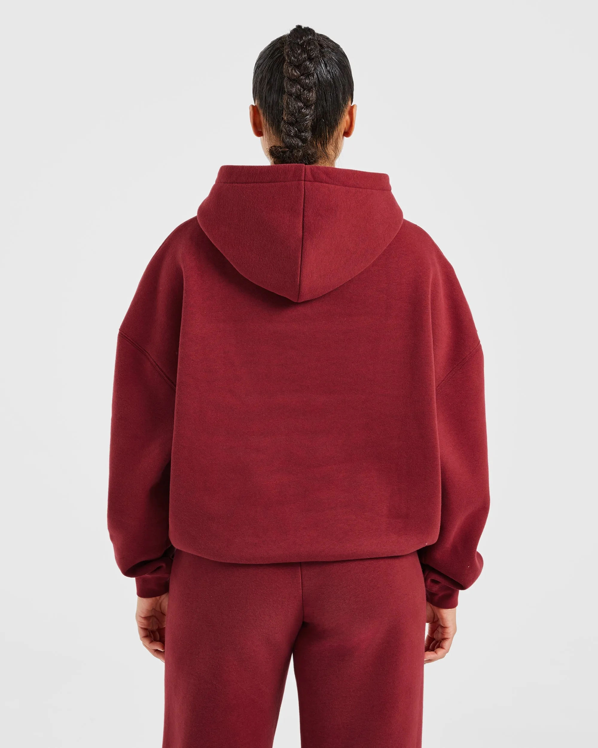 Varsity Embroidered Oversized Hoodie - Burgundy sold by AYBL product image thumbnail 2
