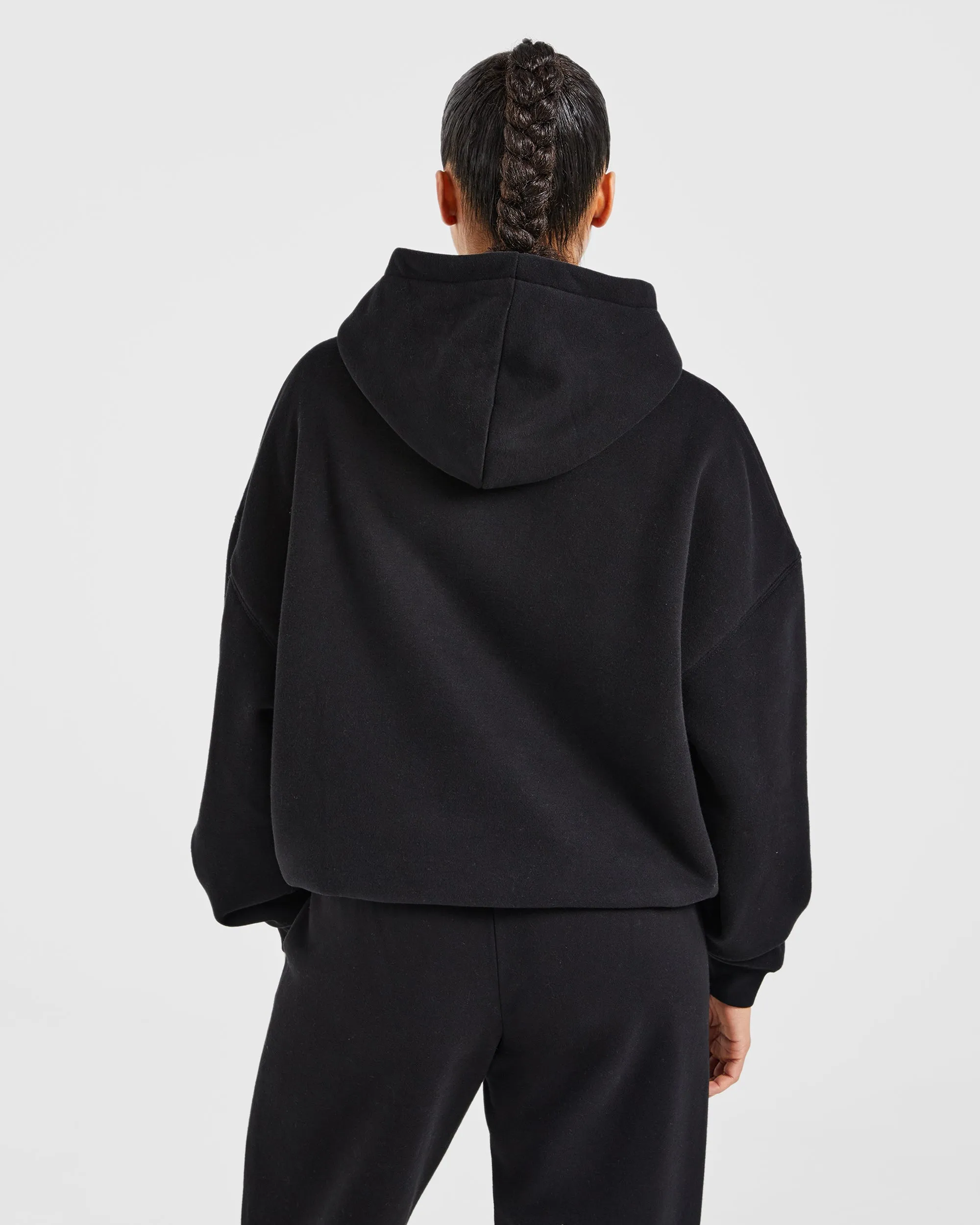 Varsity Embroidered Oversized Hoodie - Black sold by AYBL product image thumbnail 2