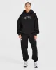 Varsity Embroidered Oversized Hoodie - Black sold by AYBL