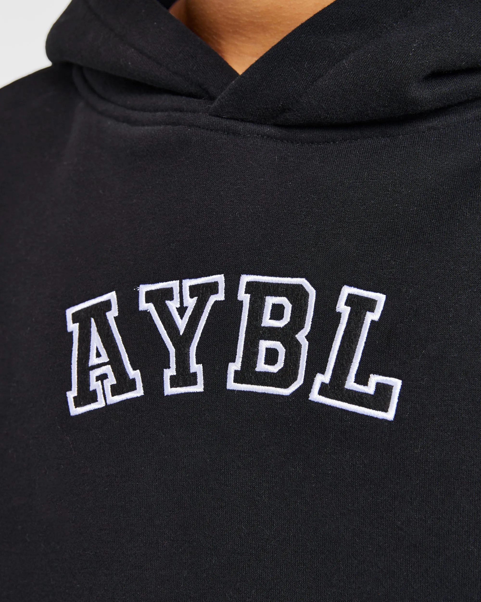 Varsity Embroidered Oversized Hoodie - Black sold by AYBL product image thumbnail 5