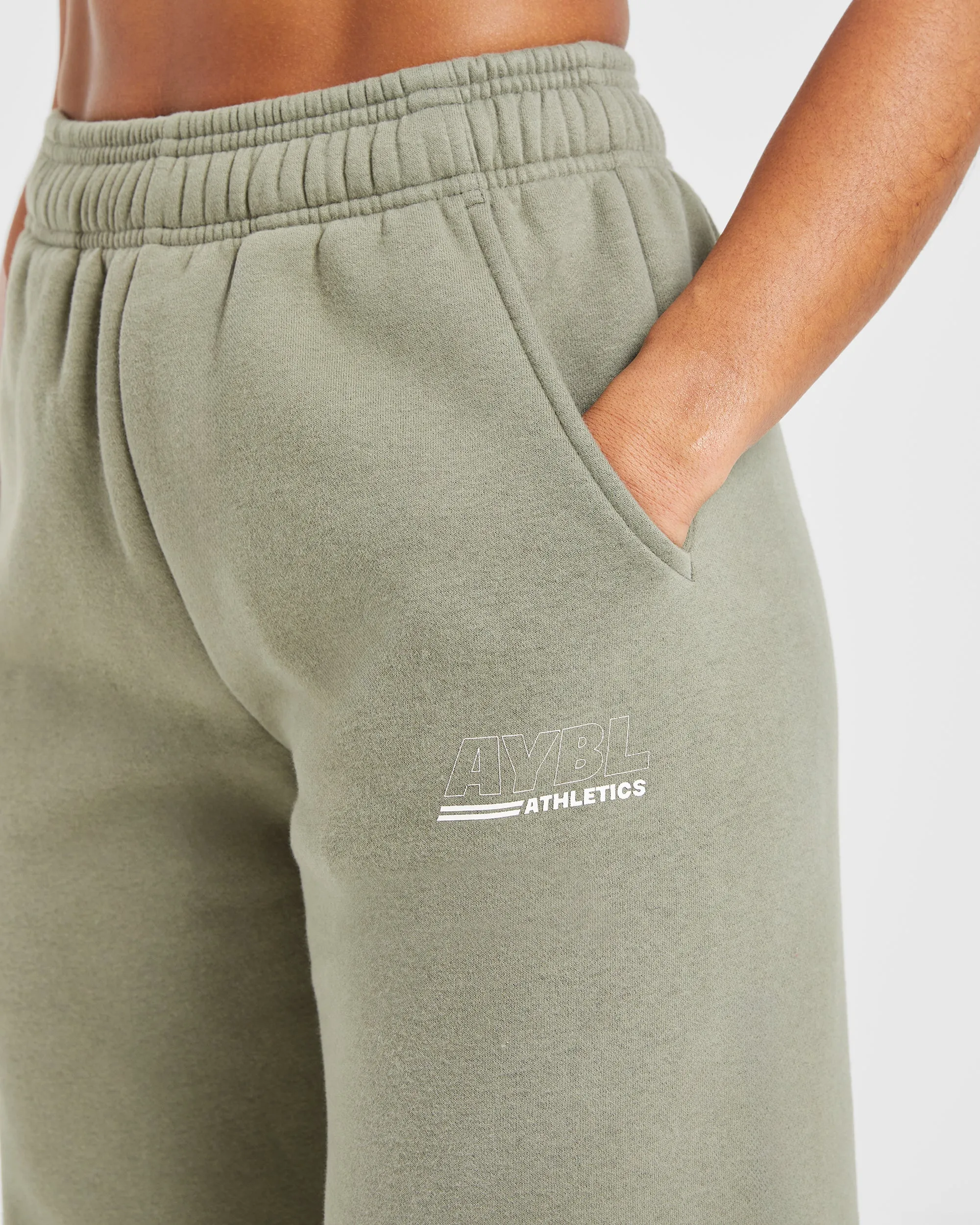 Athletics Track Oversized Straight Leg Joggers - Muted Olive sold by AYBL product image thumbnail 5