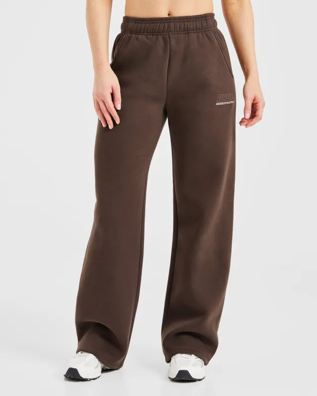 Athletics Track Oversized Straight Leg Joggers - Brown/Sand sold by AYBL