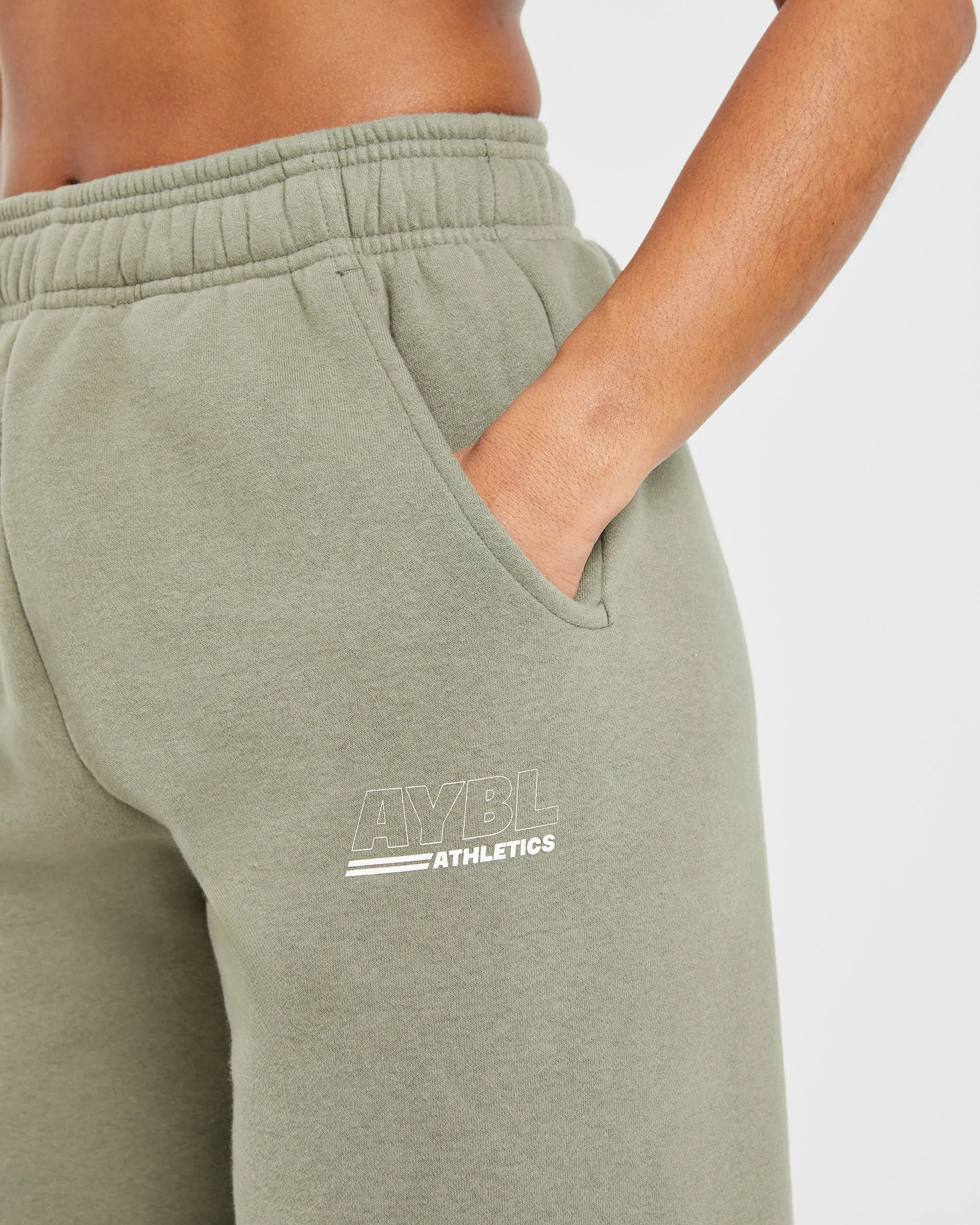 Athletics Track Oversized Joggers - Muted Olive sold by AYBL product image thumbnail 5