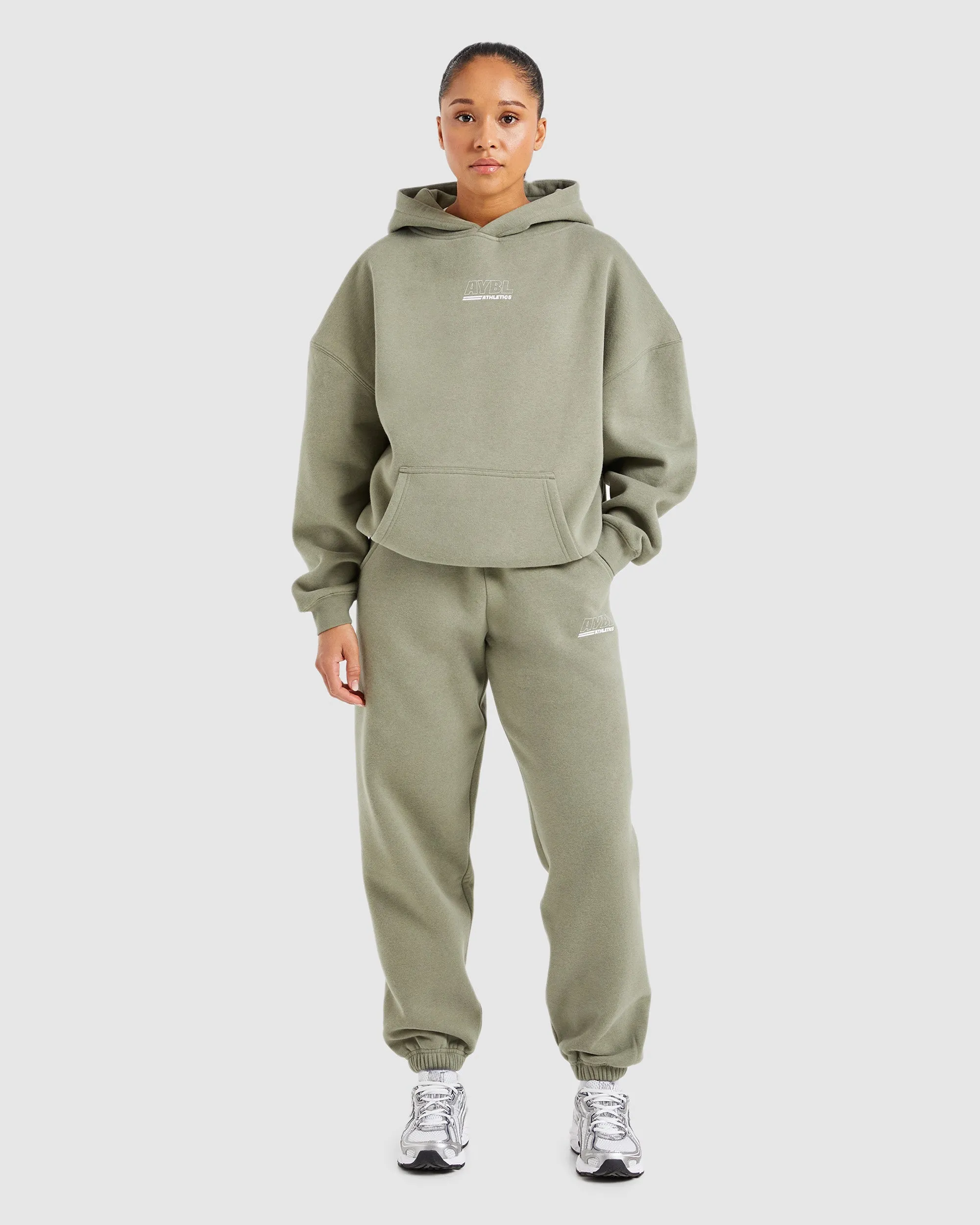 Athletics Track Oversized Joggers - Muted Olive sold by AYBL product image thumbnail 3