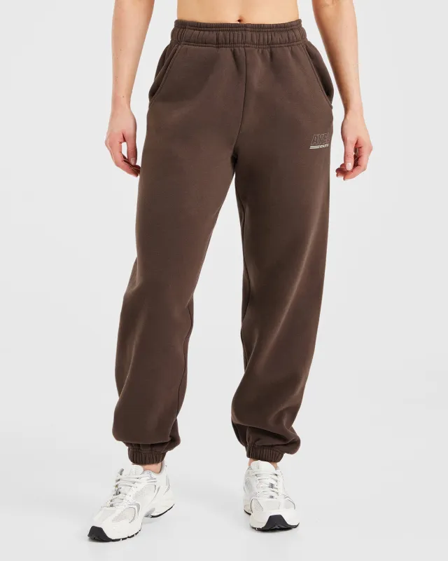 Athletics Track Oversized Joggers - Brown/Sand sold by AYBL