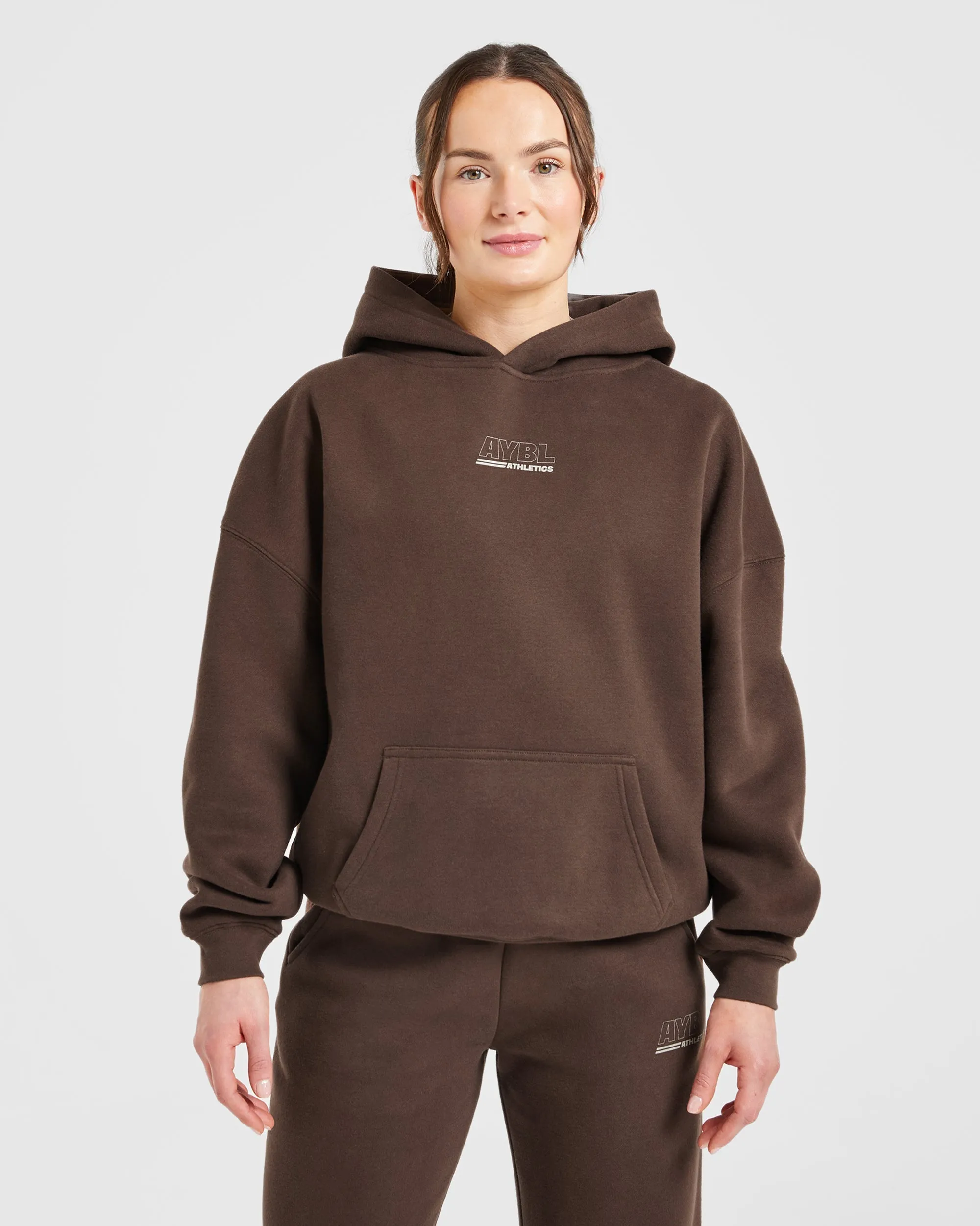Athletics Track Oversized Hoodie - Brown/Sand sold by AYBL product image thumbnail 2