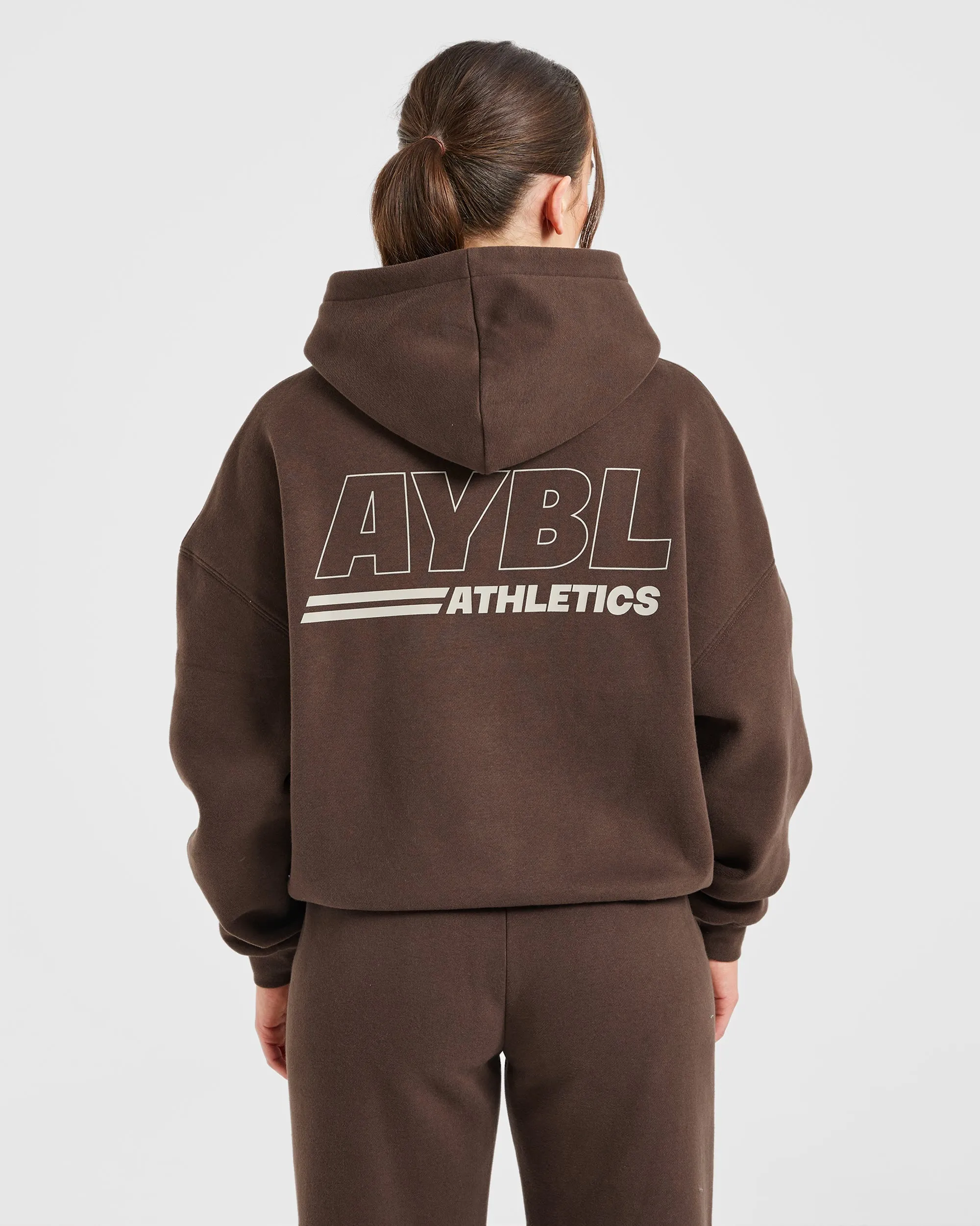 Athletics Track Oversized Hoodie - Brown/Sand sold by AYBL