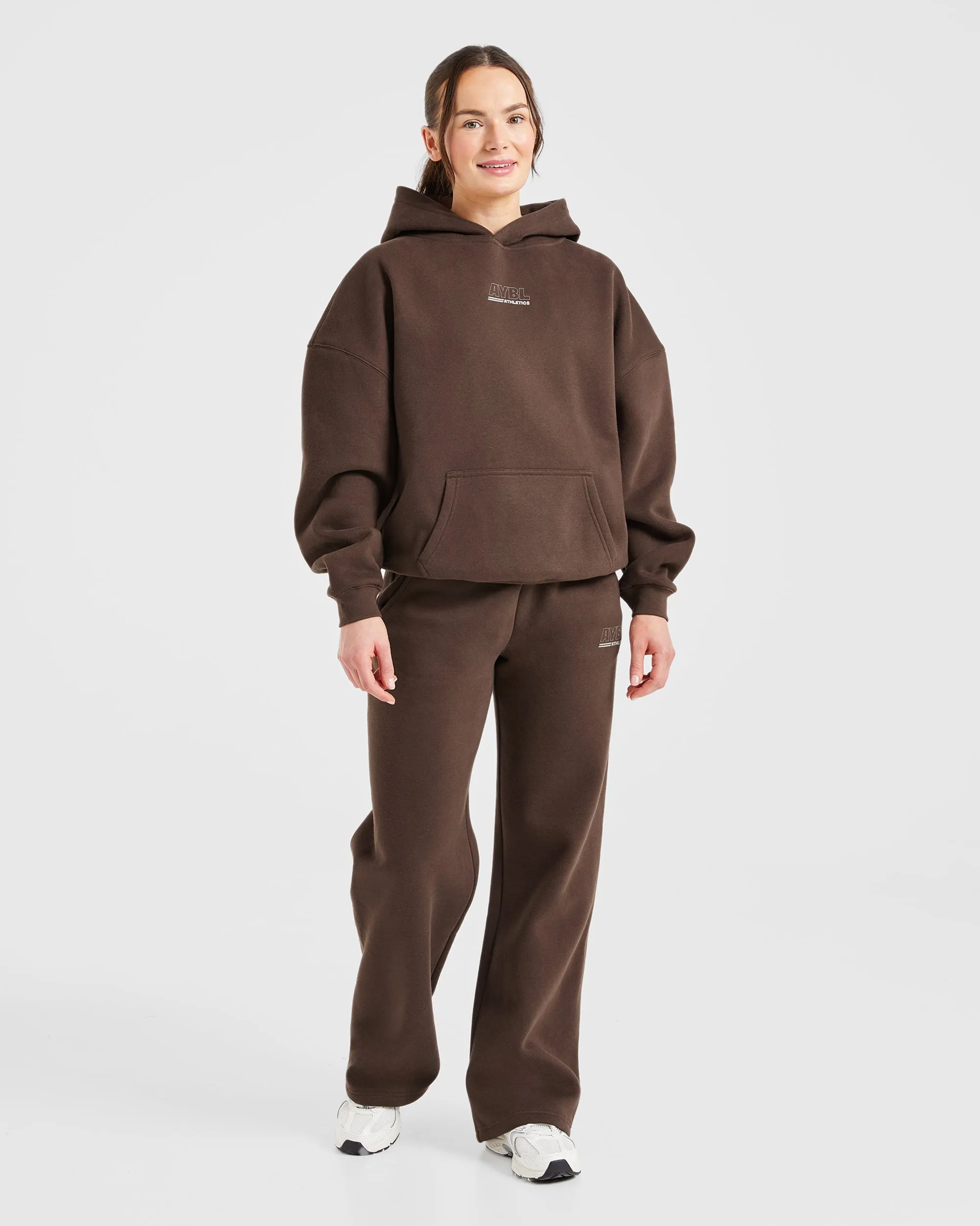 Athletics Track Oversized Hoodie - Brown/Sand sold by AYBL product image thumbnail 4