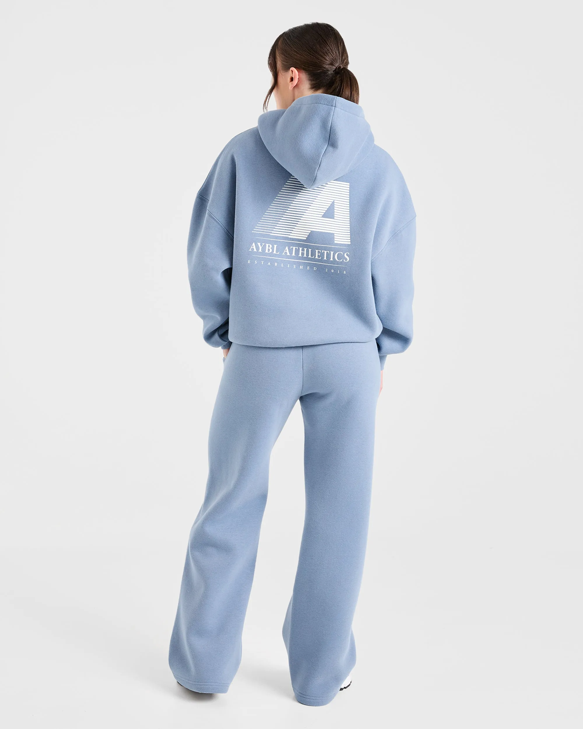 Retro Athletics Oversized Straight Leg Joggers - Vintage Blue sold by AYBL product image thumbnail 4