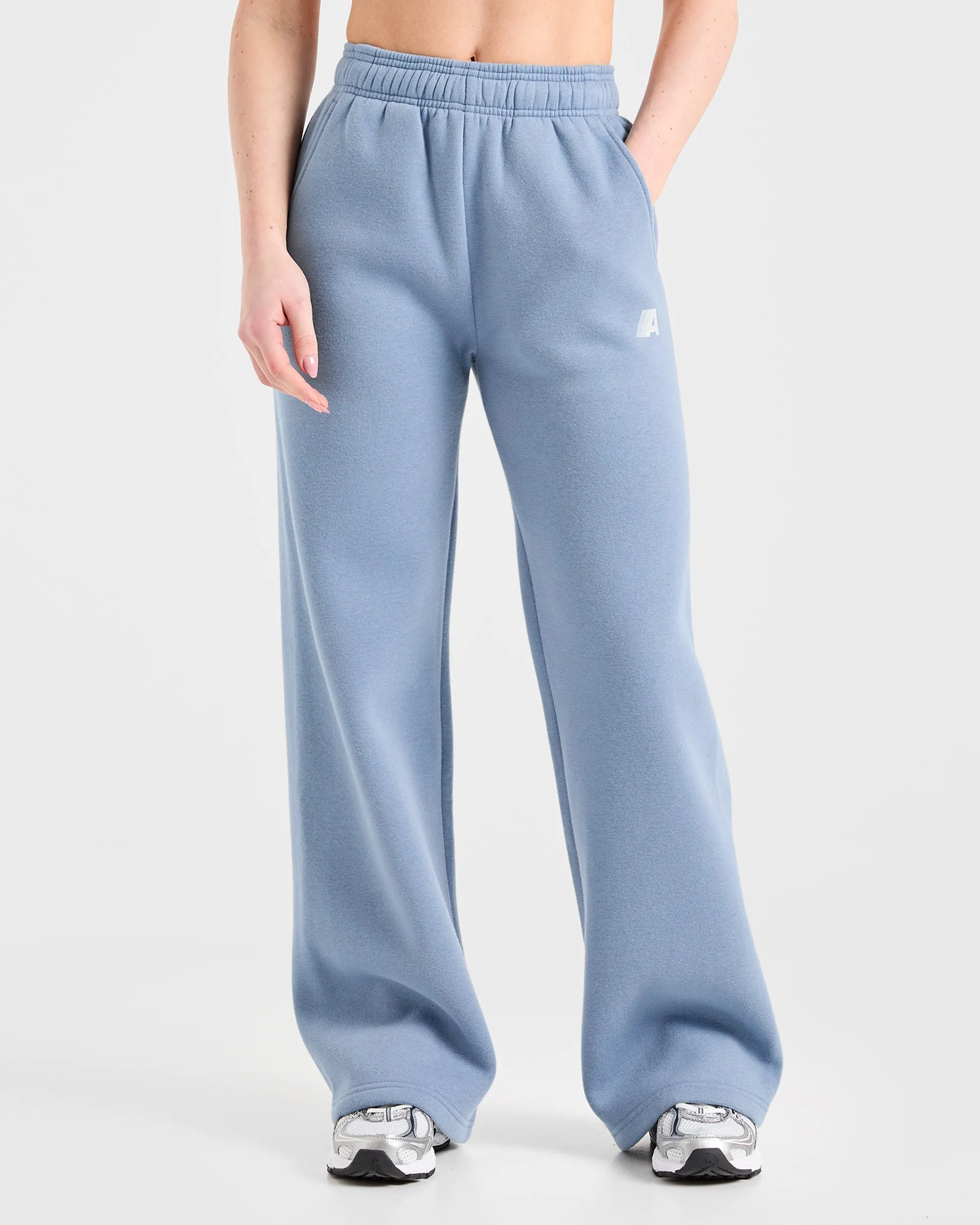 Retro Athletics Oversized Straight Leg Joggers - Vintage Blue sold by AYBL