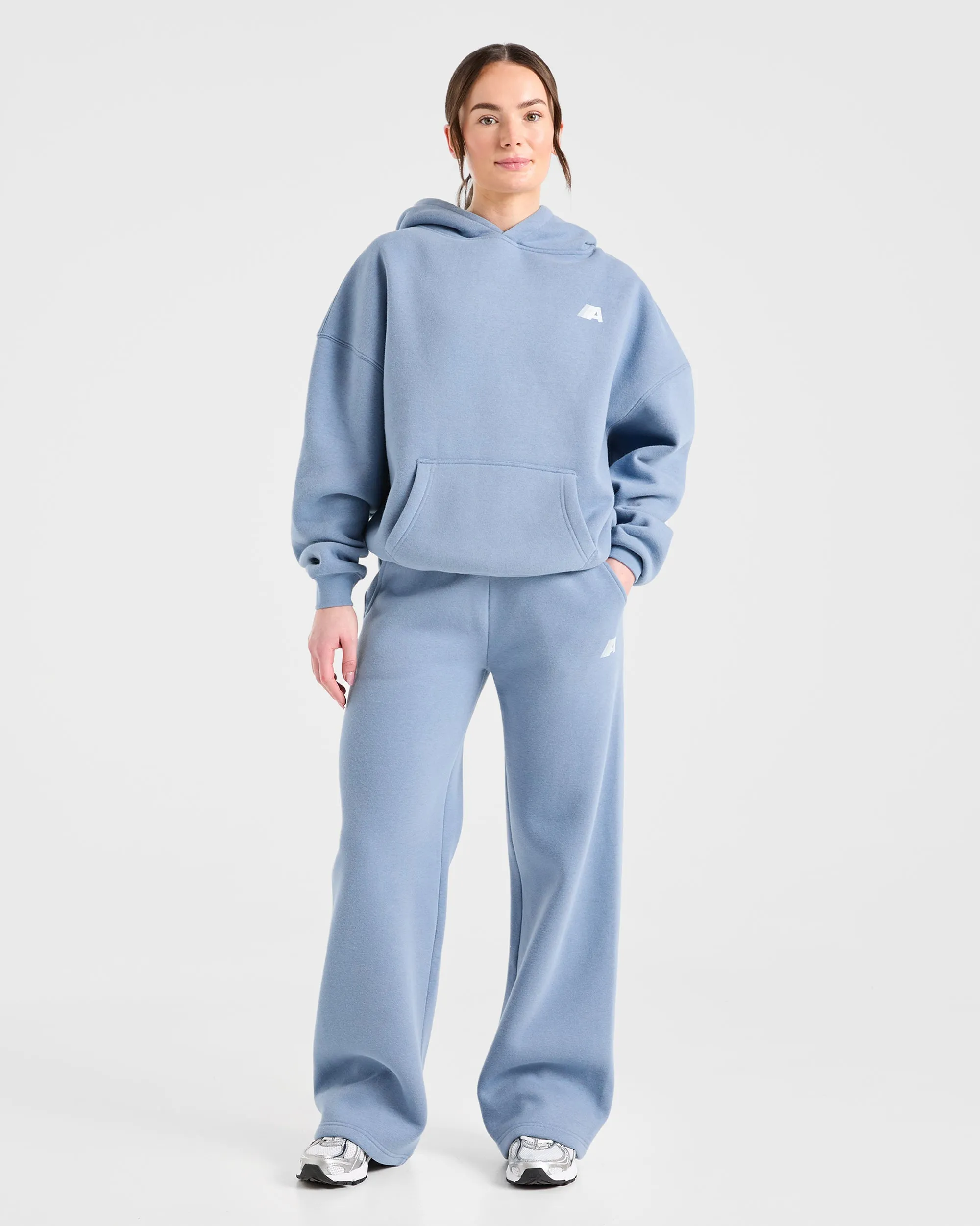 Retro Athletics Oversized Straight Leg Joggers - Vintage Blue sold by AYBL product image thumbnail 3