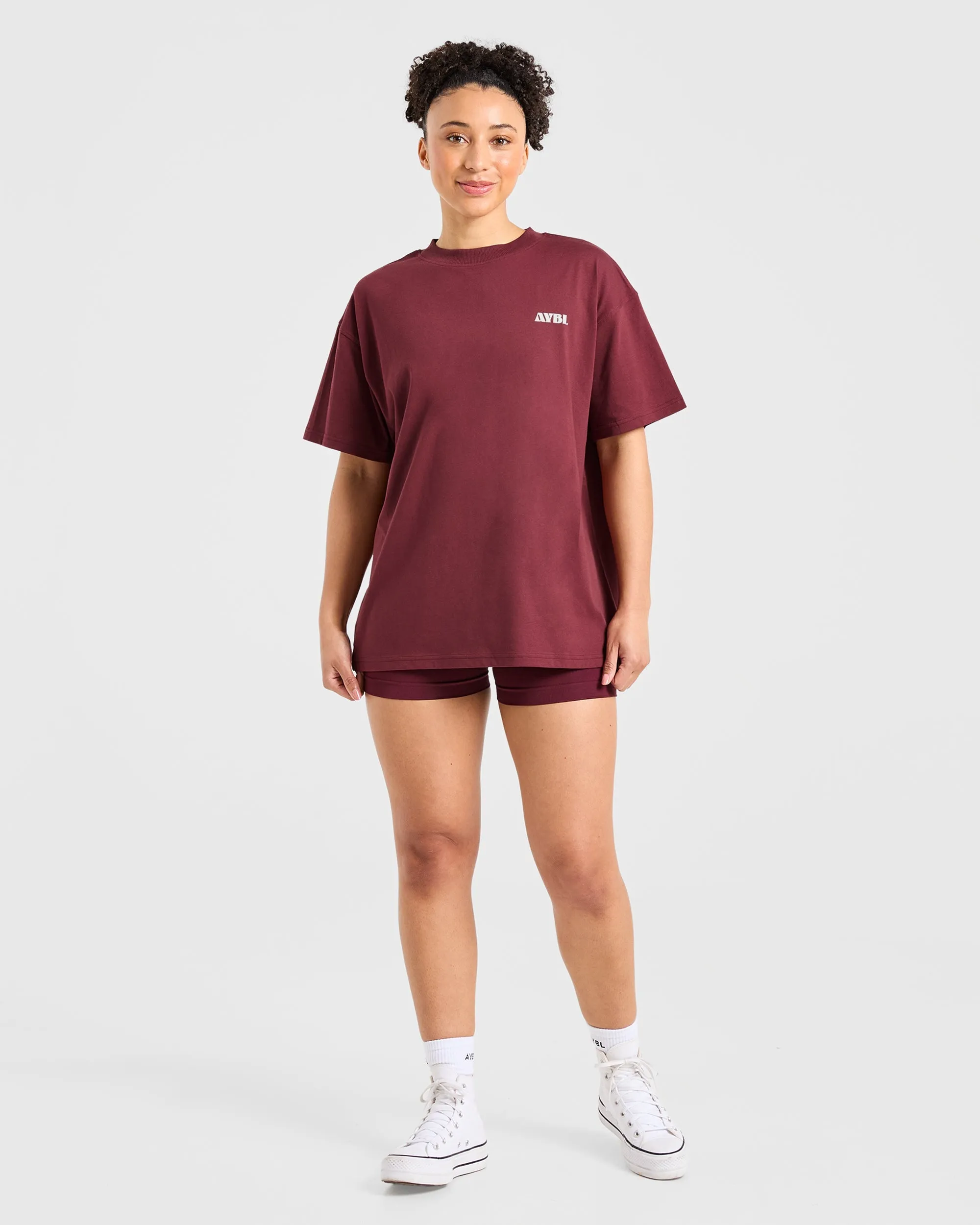 AYBL Sports Studio Oversized T Shirt - Burgundy sold by AYBL product image thumbnail 4