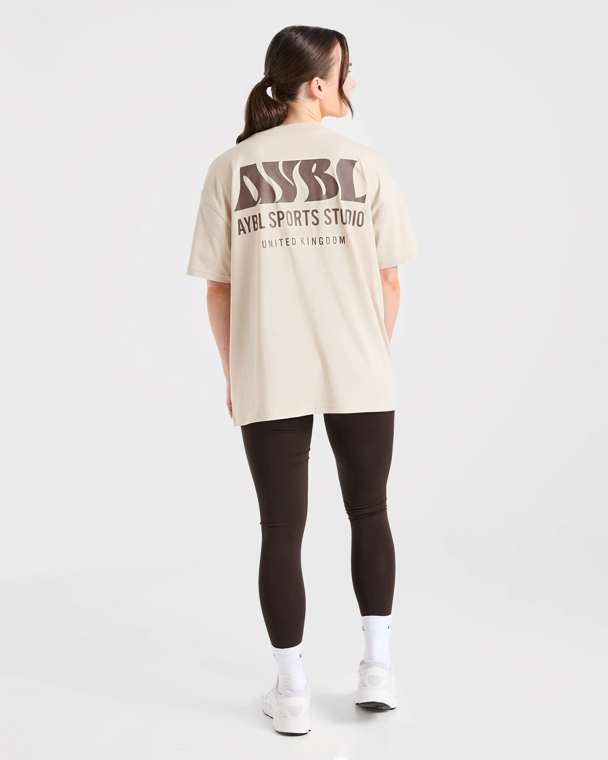 AYBL Sports Studio Oversized T Shirt - Beige sold by AYBL product image thumbnail 3