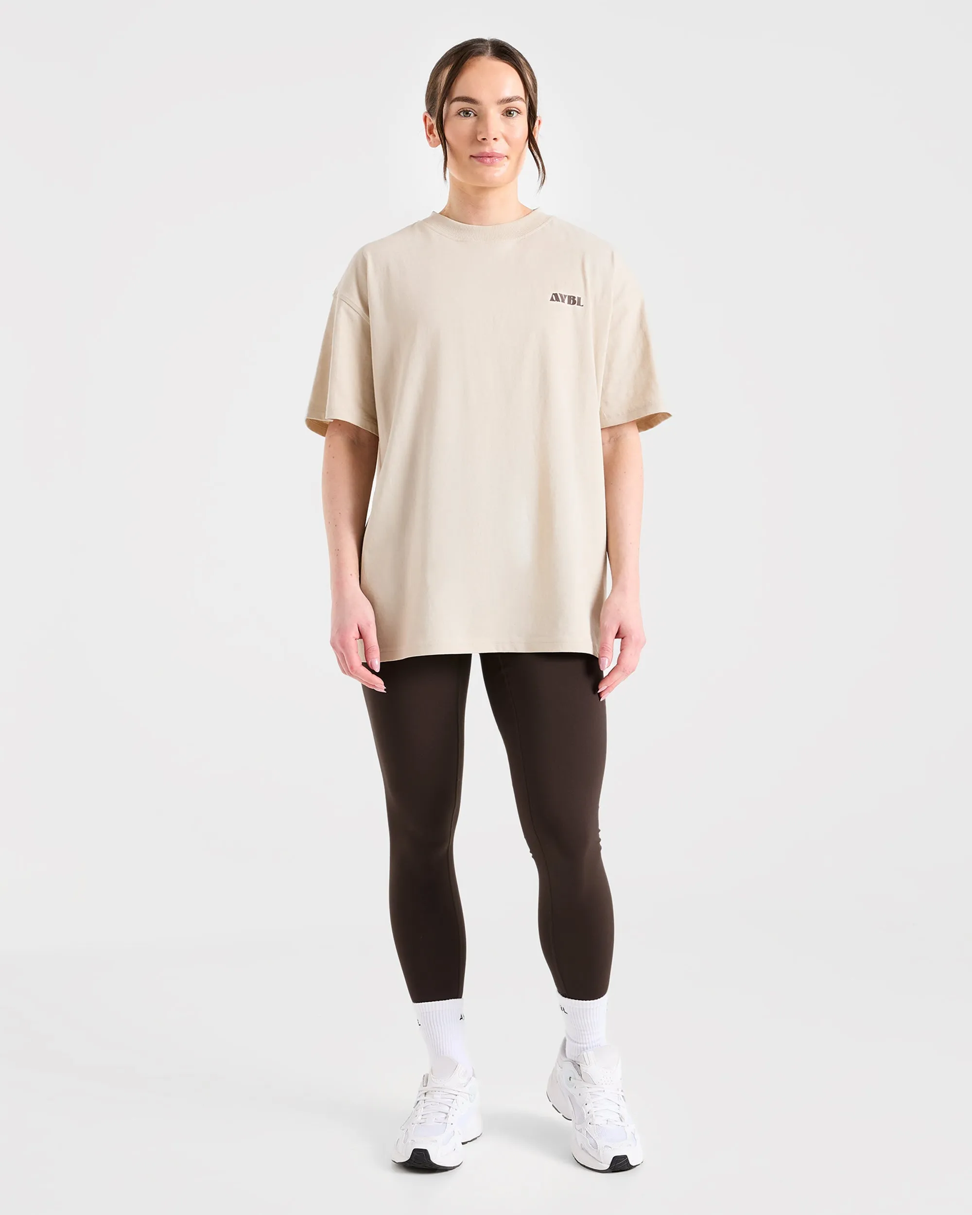 AYBL Sports Studio Oversized T Shirt - Beige sold by AYBL product image thumbnail 4