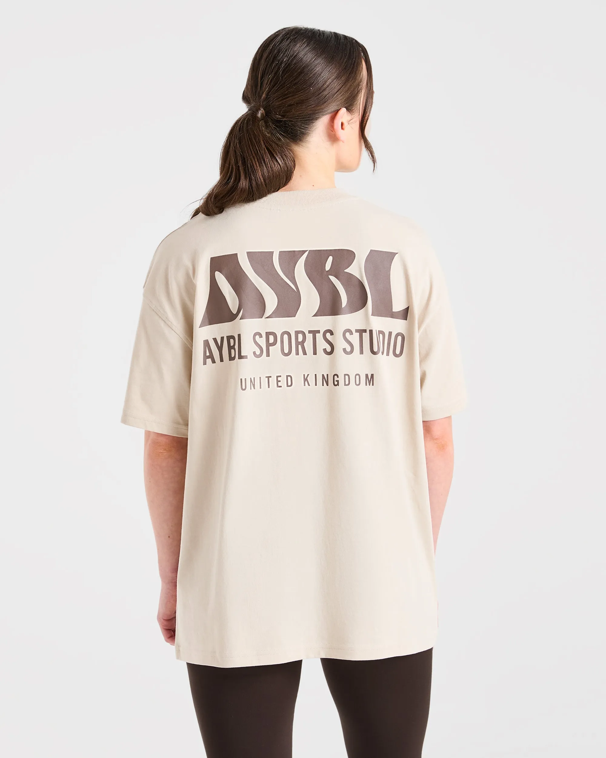 AYBL Sports Studio Oversized T Shirt - Beige sold by AYBL