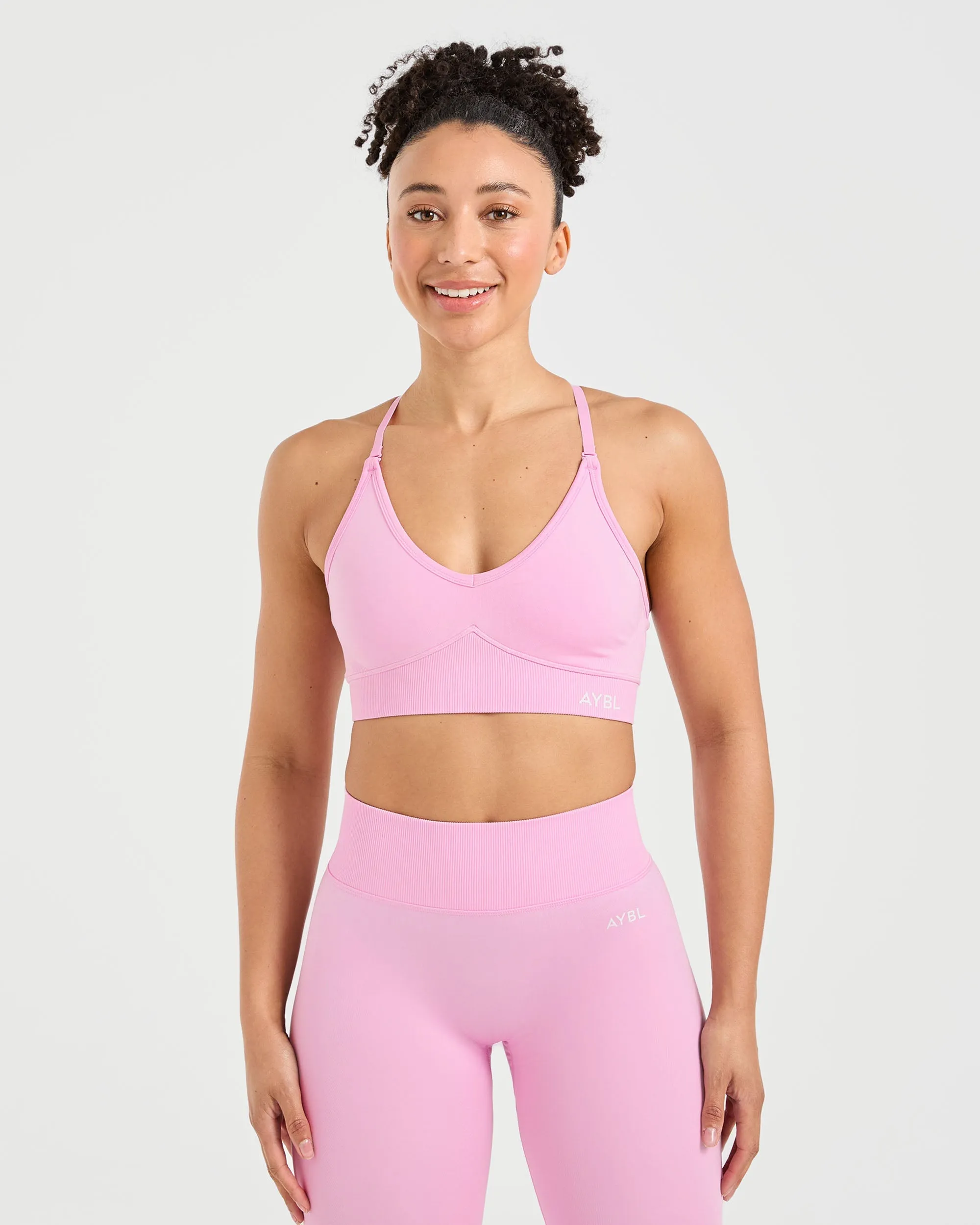 Adapt Seamless Sports Bra - Spring Pink sold by AYBL