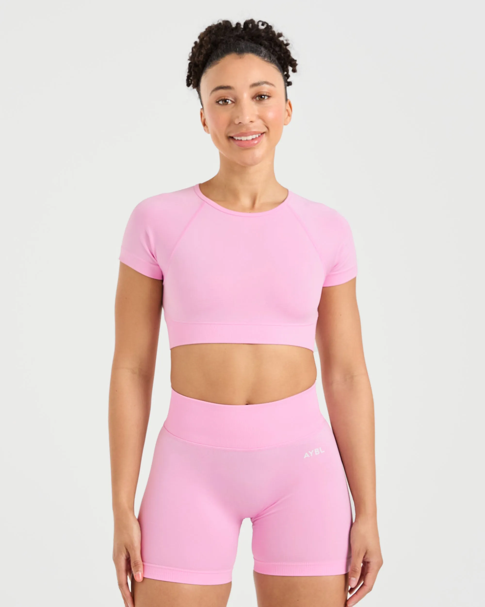 Adapt Seamless Crop Top - Spring Pink sold by AYBL