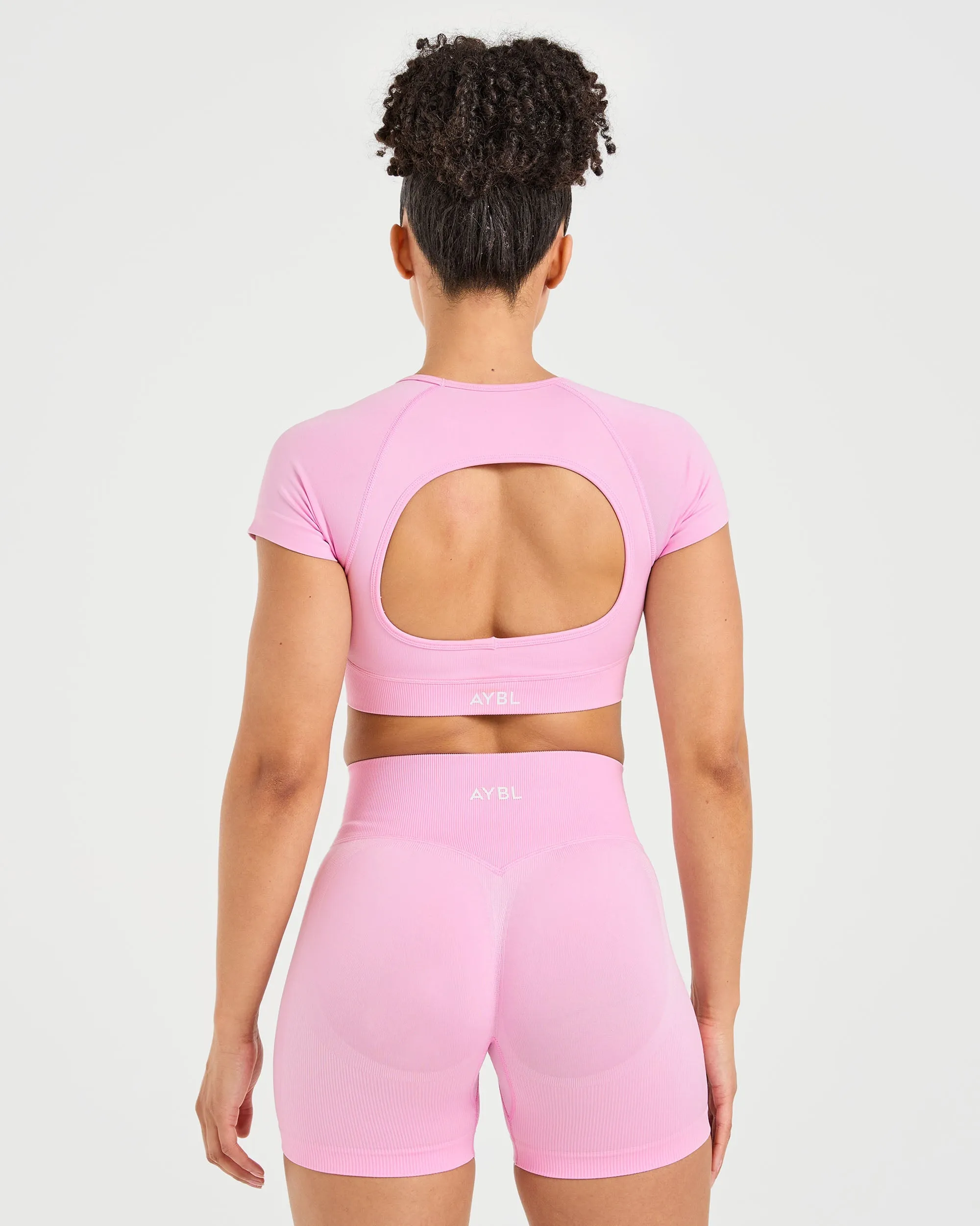 Adapt Seamless Crop Top - Spring Pink sold by AYBL product image thumbnail 2