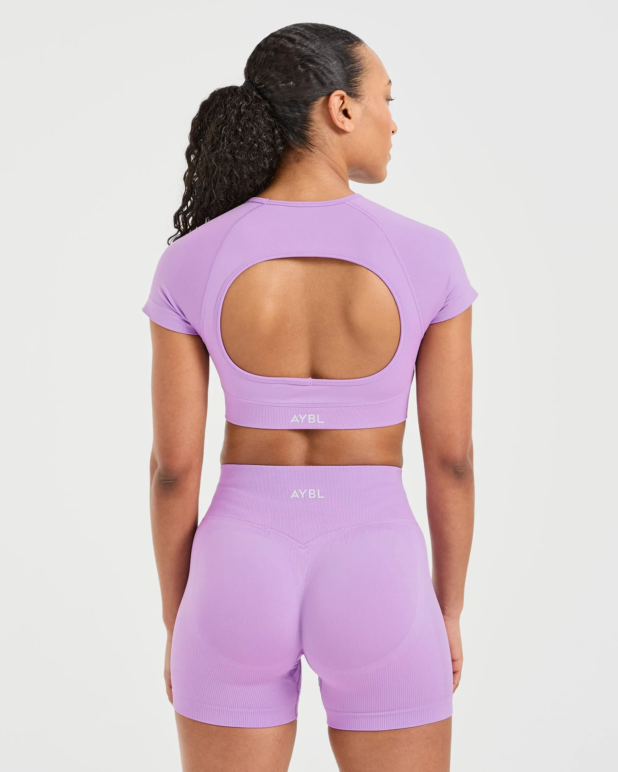 Adapt Seamless Crop Top - Spring Lilac sold by AYBL product image thumbnail 2