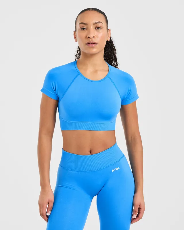 Adapt Seamless Crop Top - Spring Cobalt sold by AYBL
