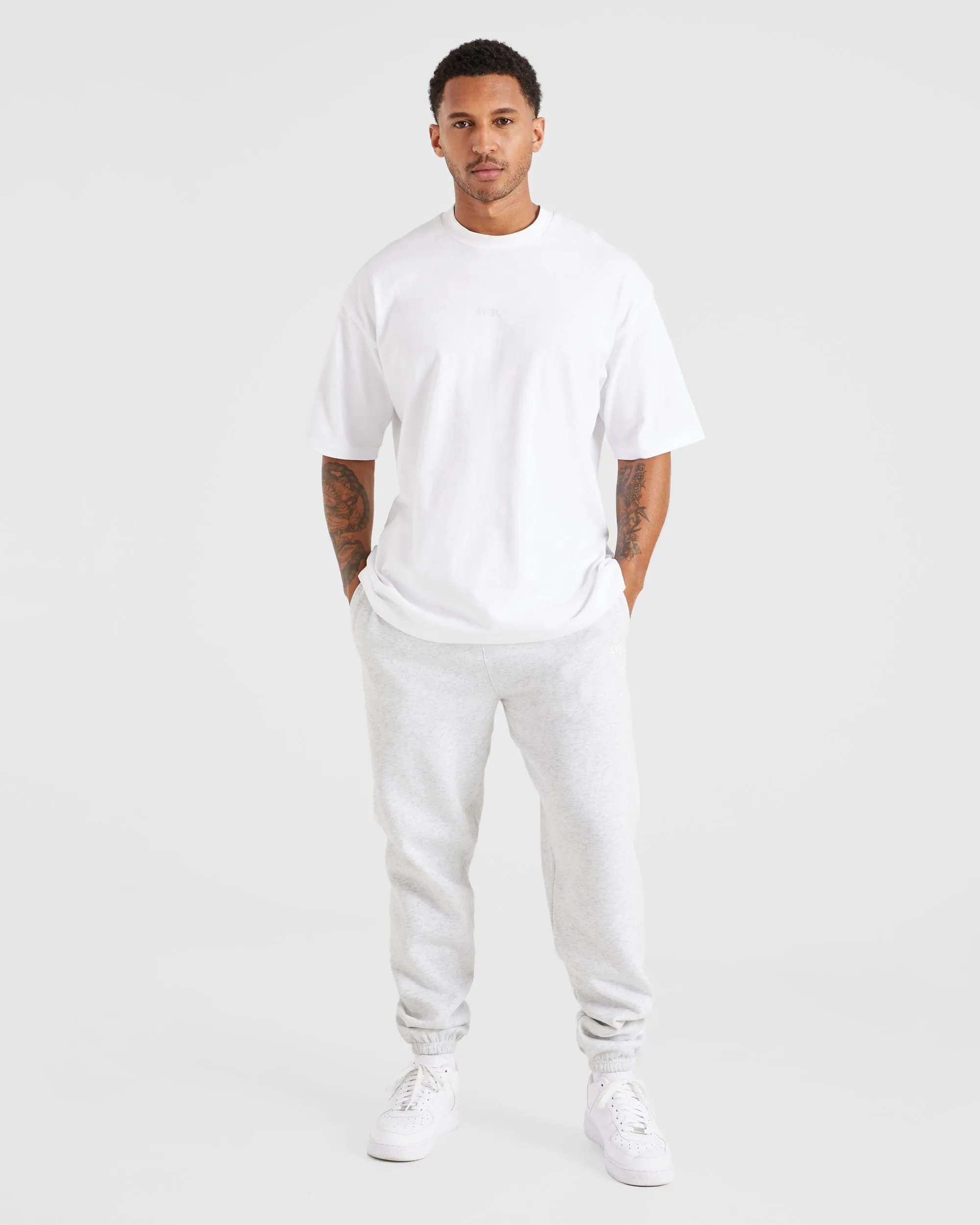 Essential Oversized Joggers - Grey Marl sold by AYBL product image thumbnail 3