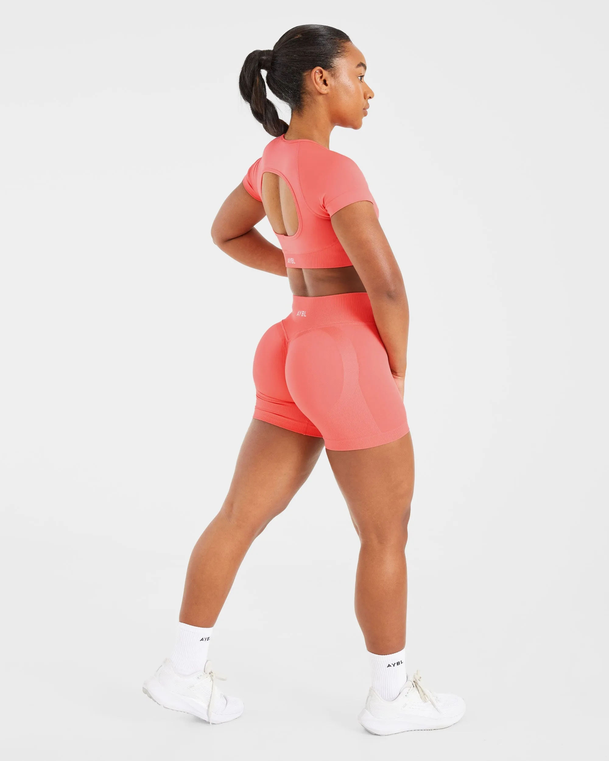 Adapt Seamless Shorts - Summer Peach sold by AYBL product image thumbnail 3