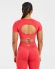 Adapt Seamless Crop Top - Salsa Red sold by AYBL