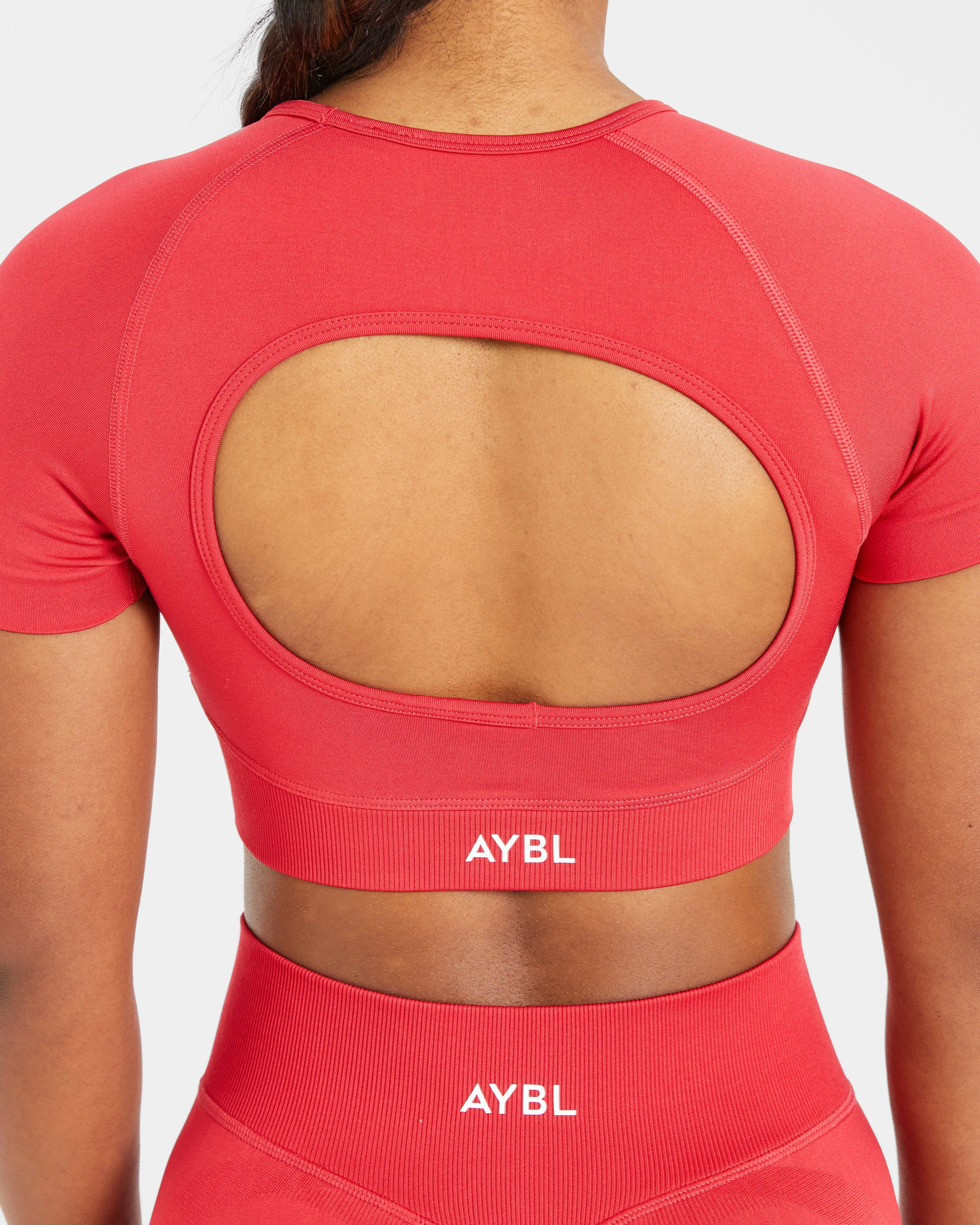 Adapt Seamless Crop Top - Salsa Red sold by AYBL product image thumbnail 5