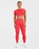 Adapt Seamless Crop Top - Salsa Red sold by AYBL