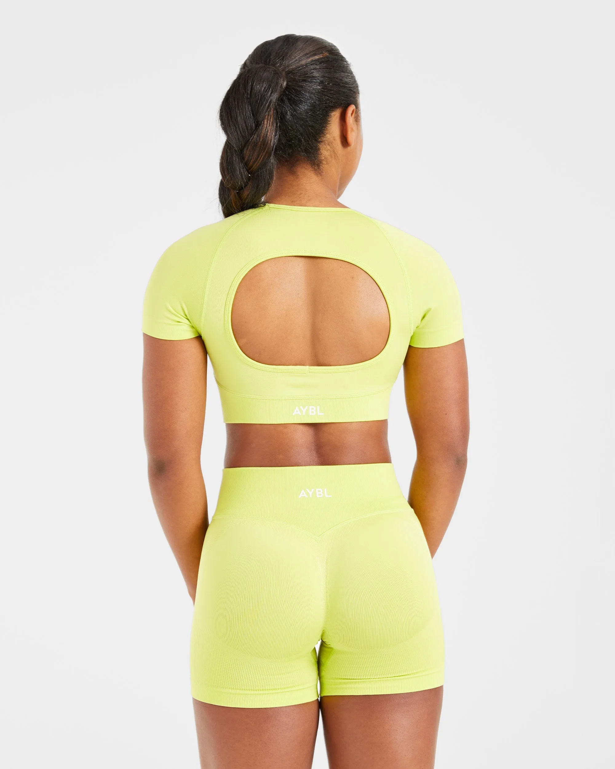 Adapt Seamless Crop Top - Lime Green sold by AYBL product image thumbnail 2