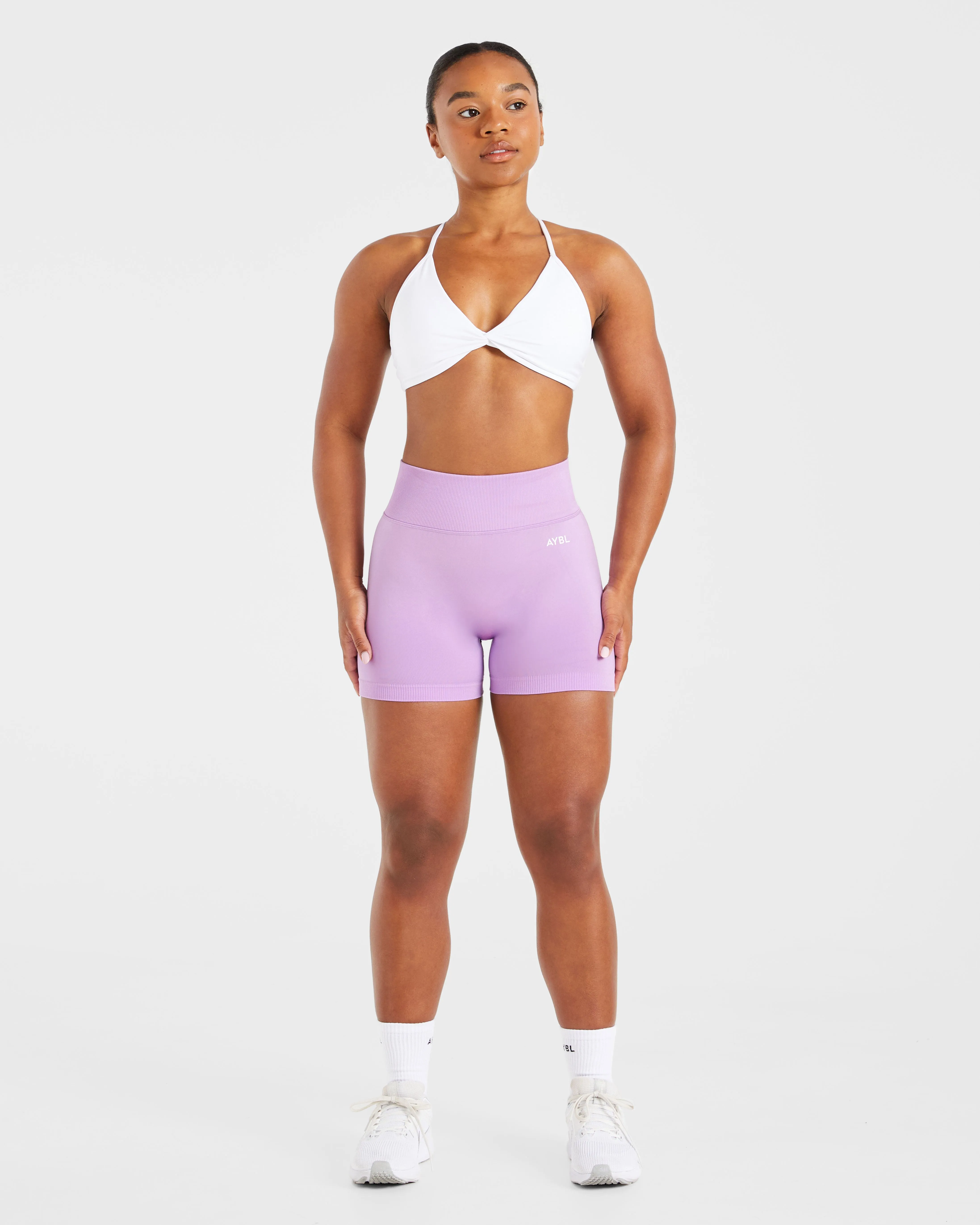 Essential Twist Crossback Sports Bra - White sold by AYBL product image thumbnail 3