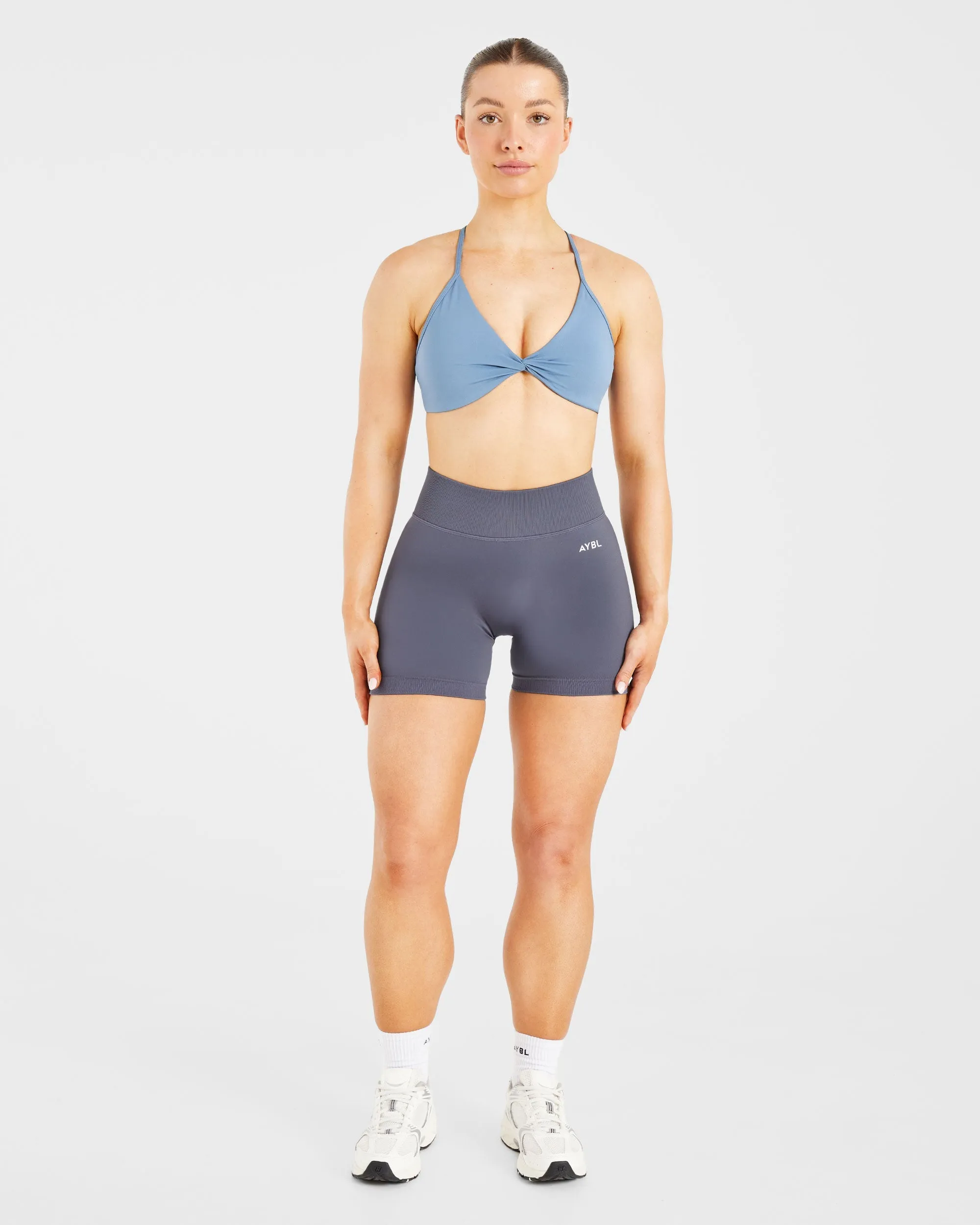 Essential Twist Crossback Sports Bra - Slate Blue sold by AYBL product image thumbnail 3