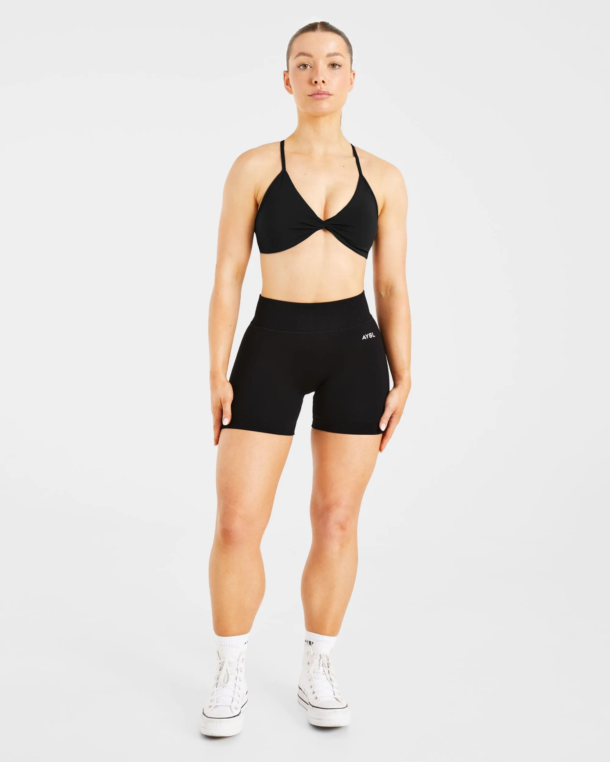 Essential Twist Crossback Sports Bra - Black sold by AYBL product image thumbnail 3