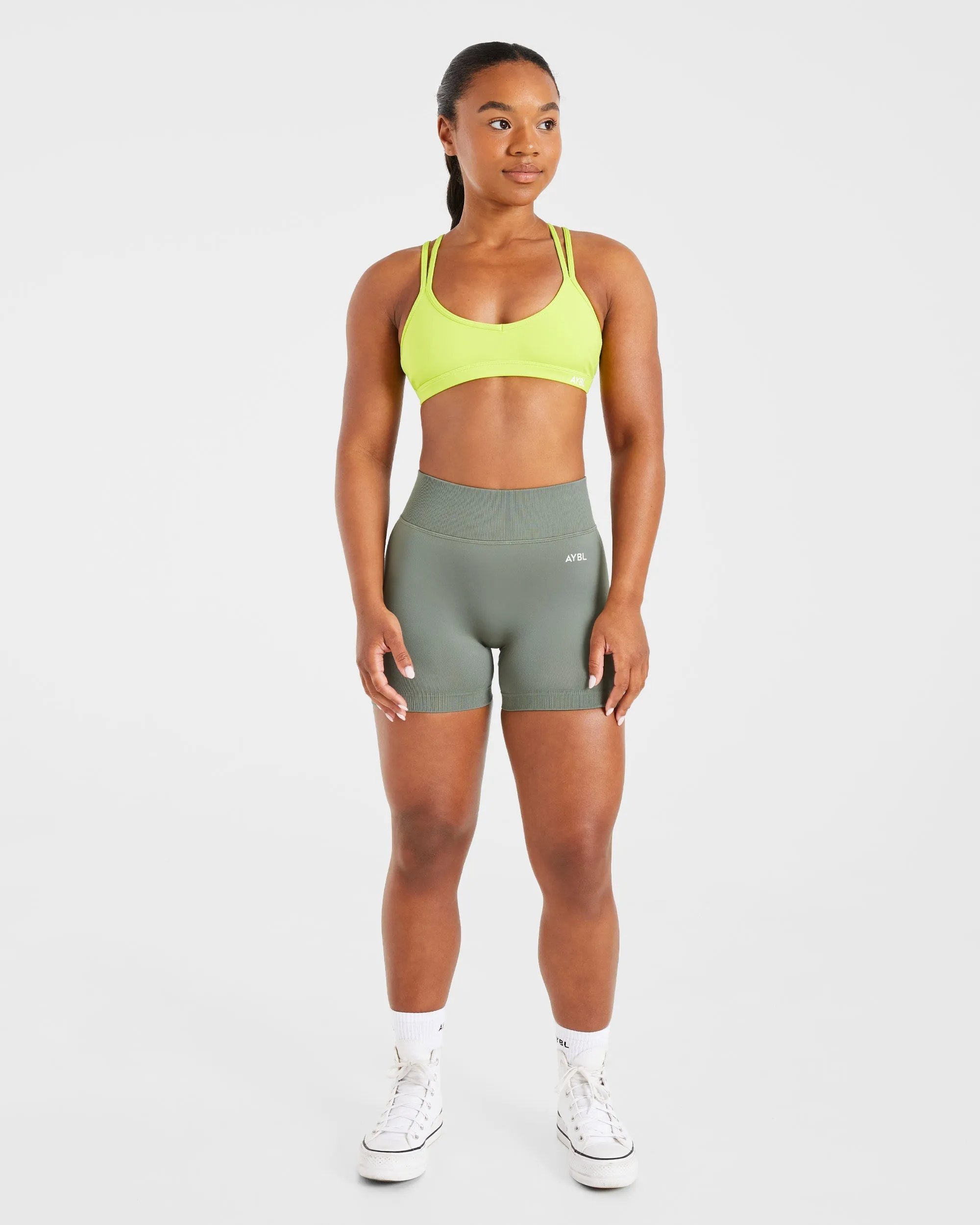 Essential Strappy Sports Bra - Lime Punch sold by AYBL product image thumbnail 3