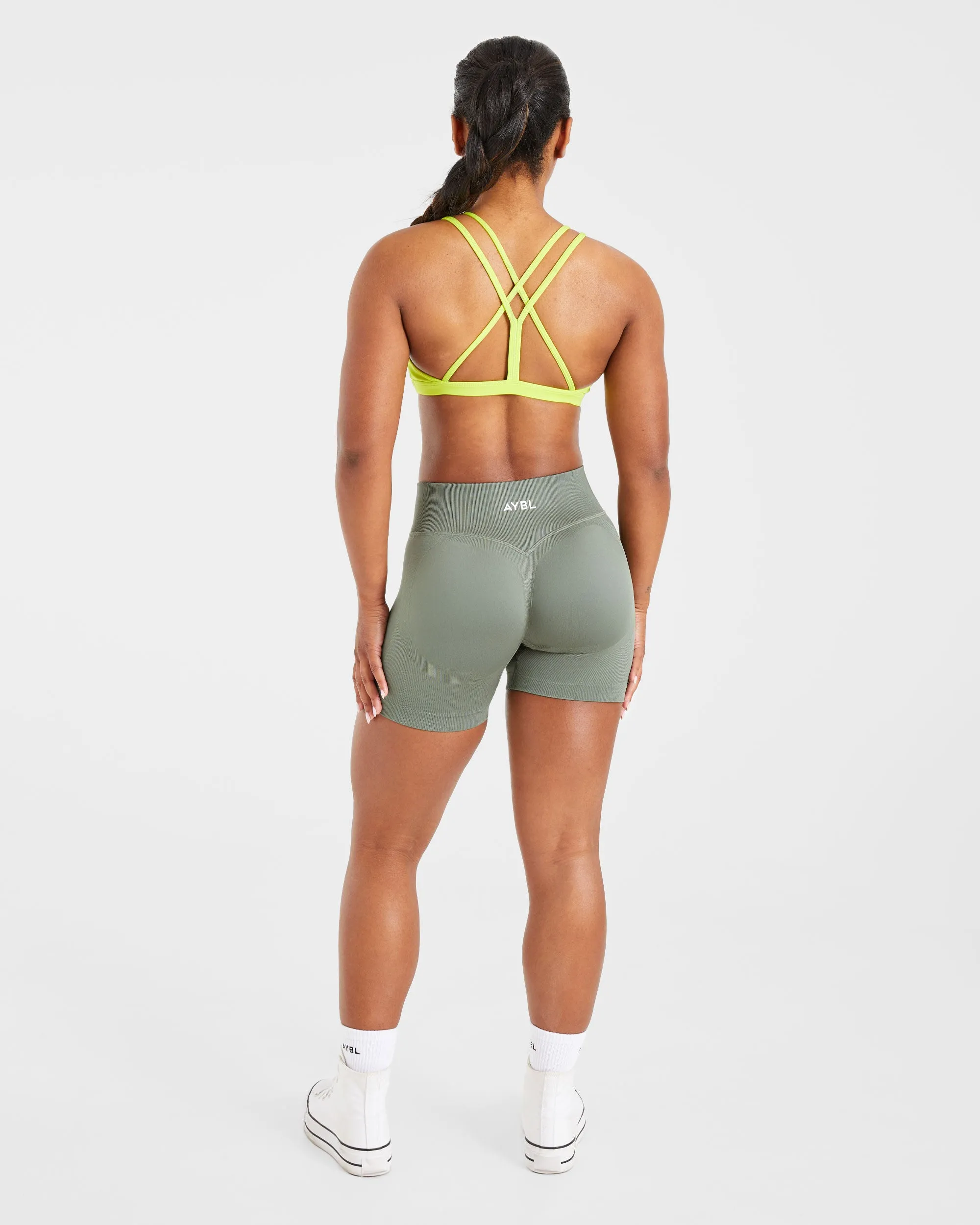 Essential Strappy Sports Bra - Lime Punch sold by AYBL product image thumbnail 4