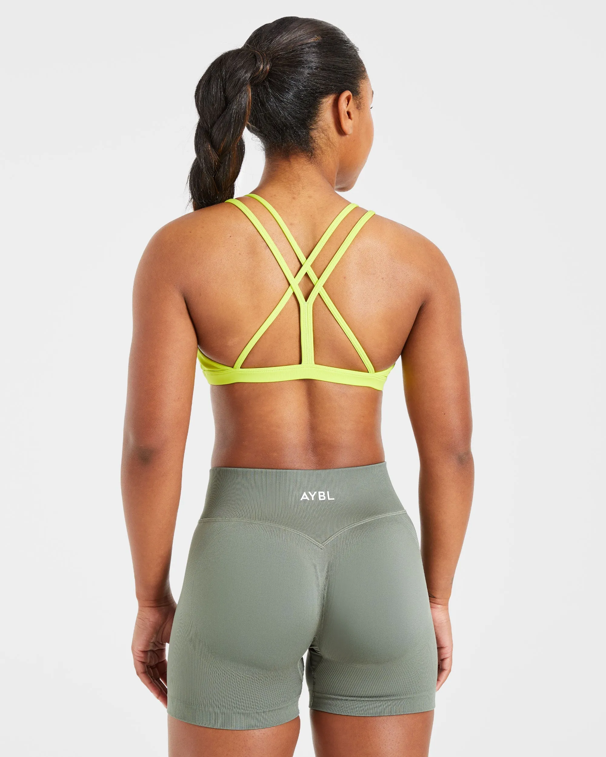 Essential Strappy Sports Bra - Lime Punch sold by AYBL product image thumbnail 2