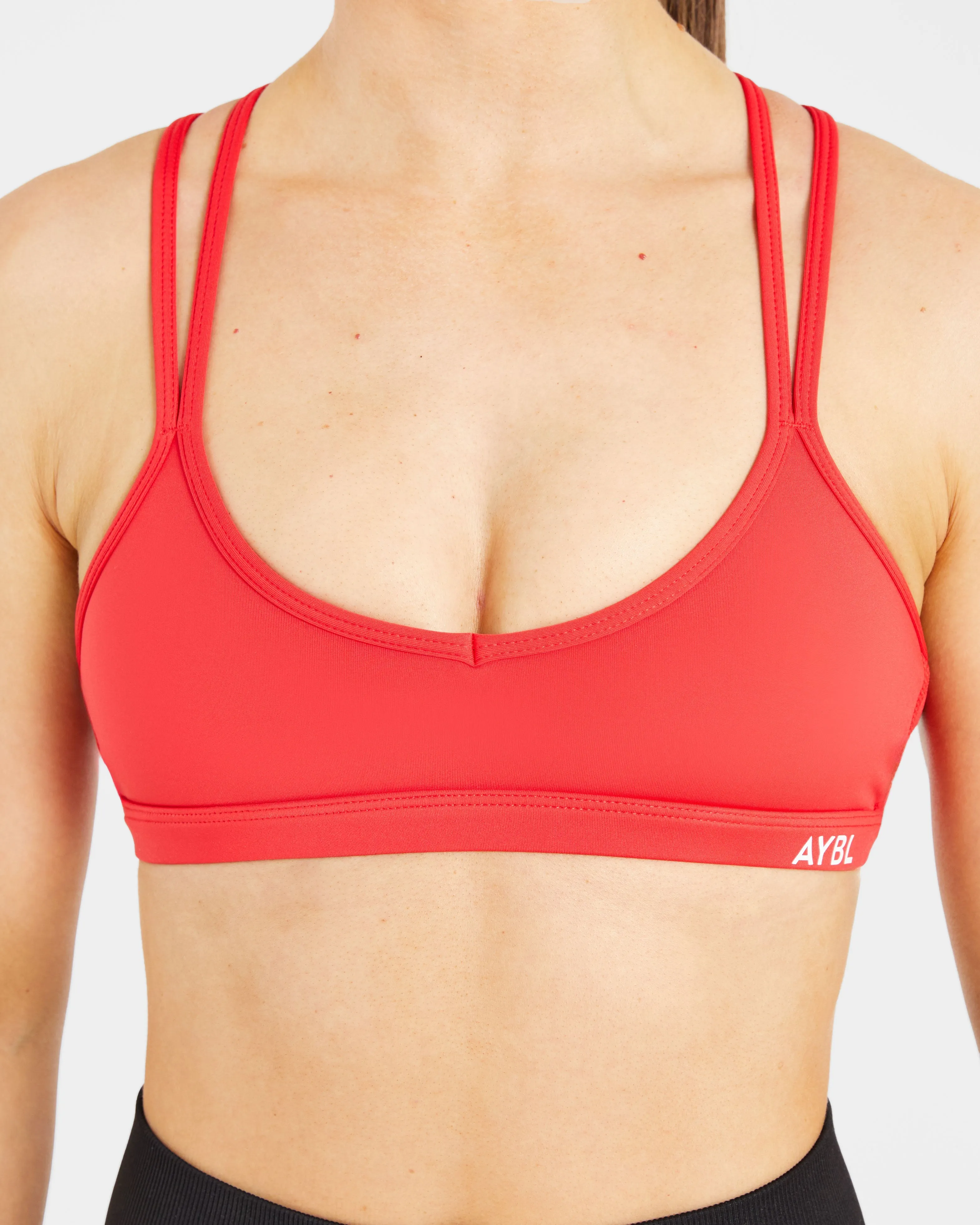 Essential Strappy Sports Bra - True Red sold by AYBL product image thumbnail 5