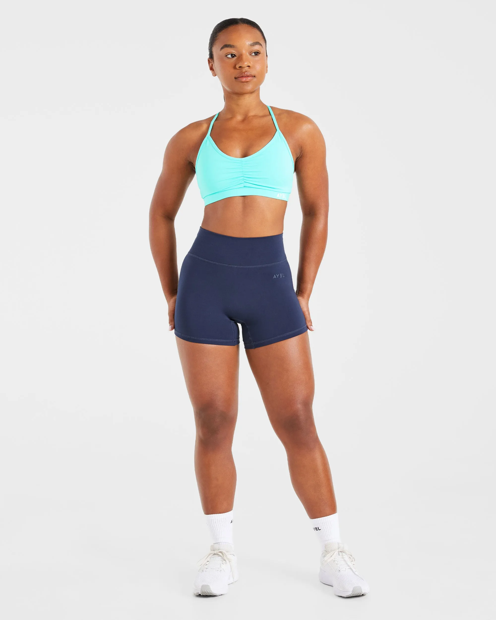 Essential Ruched Sports Bra - Aqua Blue sold by AYBL product image thumbnail 3