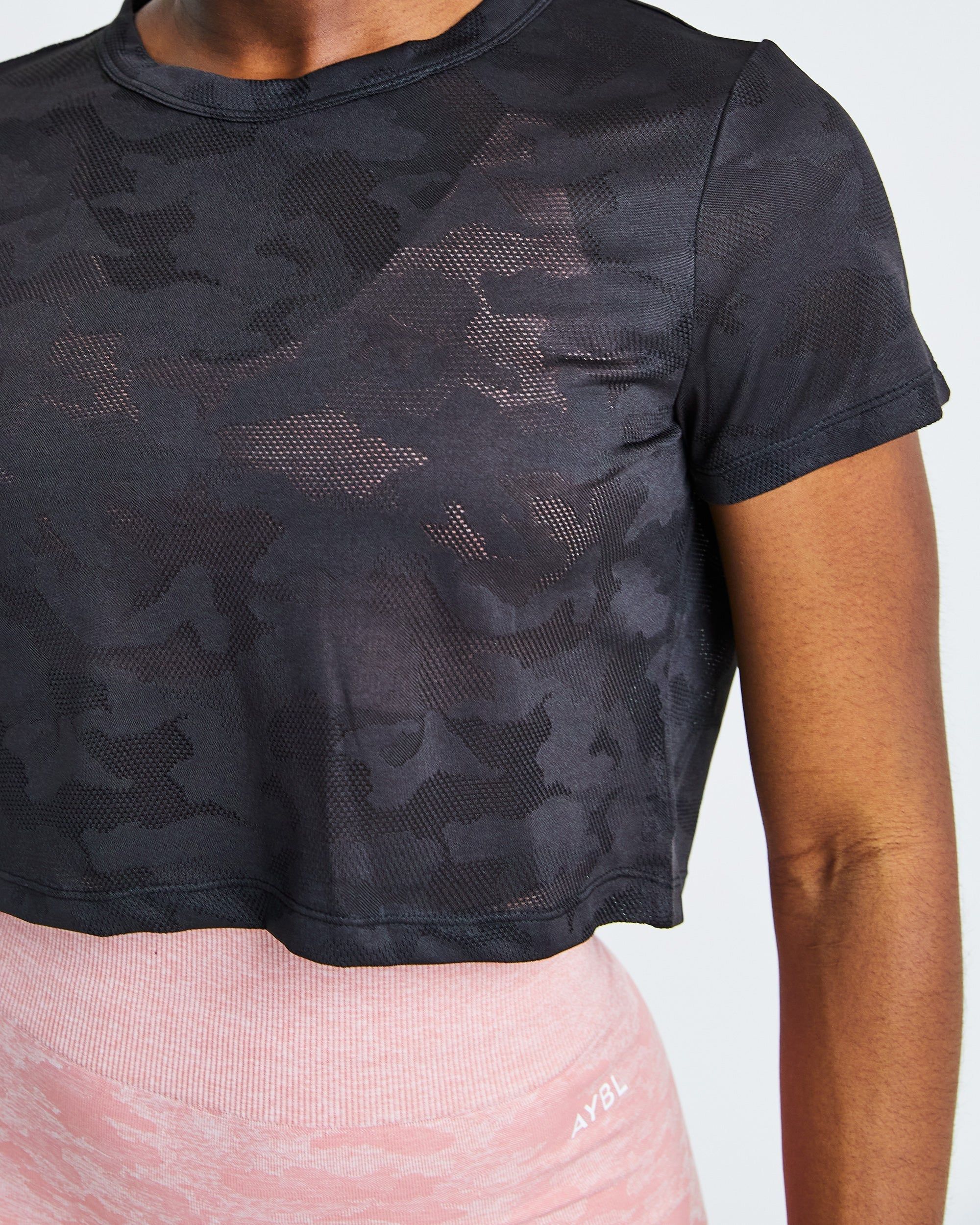 Evolve Camo Crop T Shirt - Black sold by AYBL product image thumbnail 4