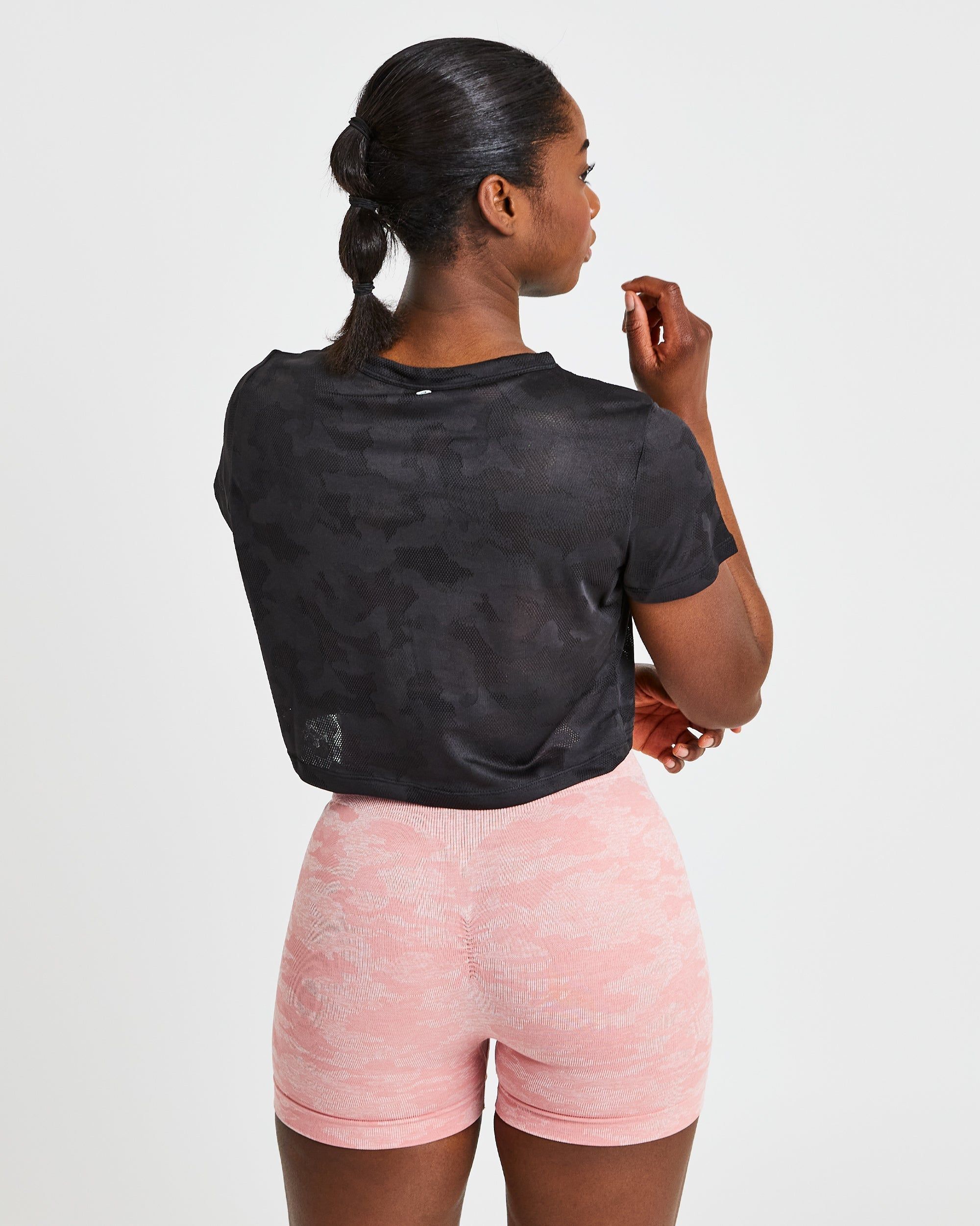 Evolve Camo Crop T Shirt - Black sold by AYBL product image thumbnail 2