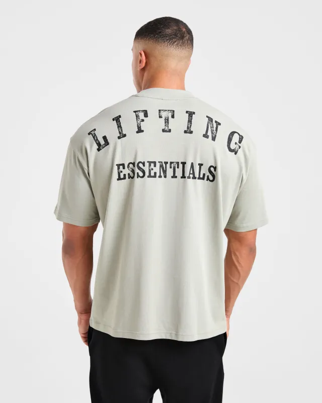 Lifting Essentials Oversized T Shirt - Stone Sage sold by AYBL