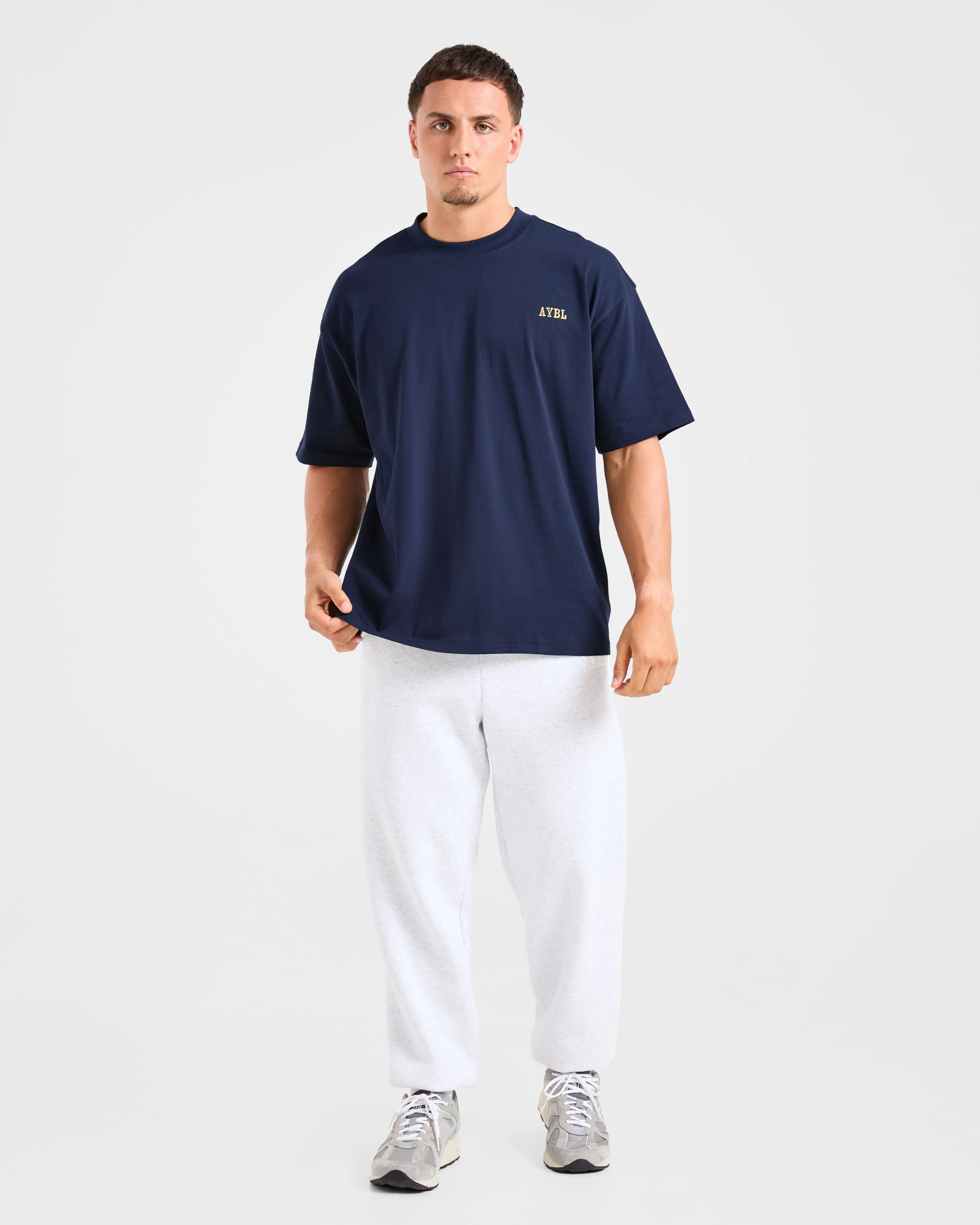 Lifting Essentials Oversized T Shirt - Navy/Yellow sold by AYBL product image thumbnail 3