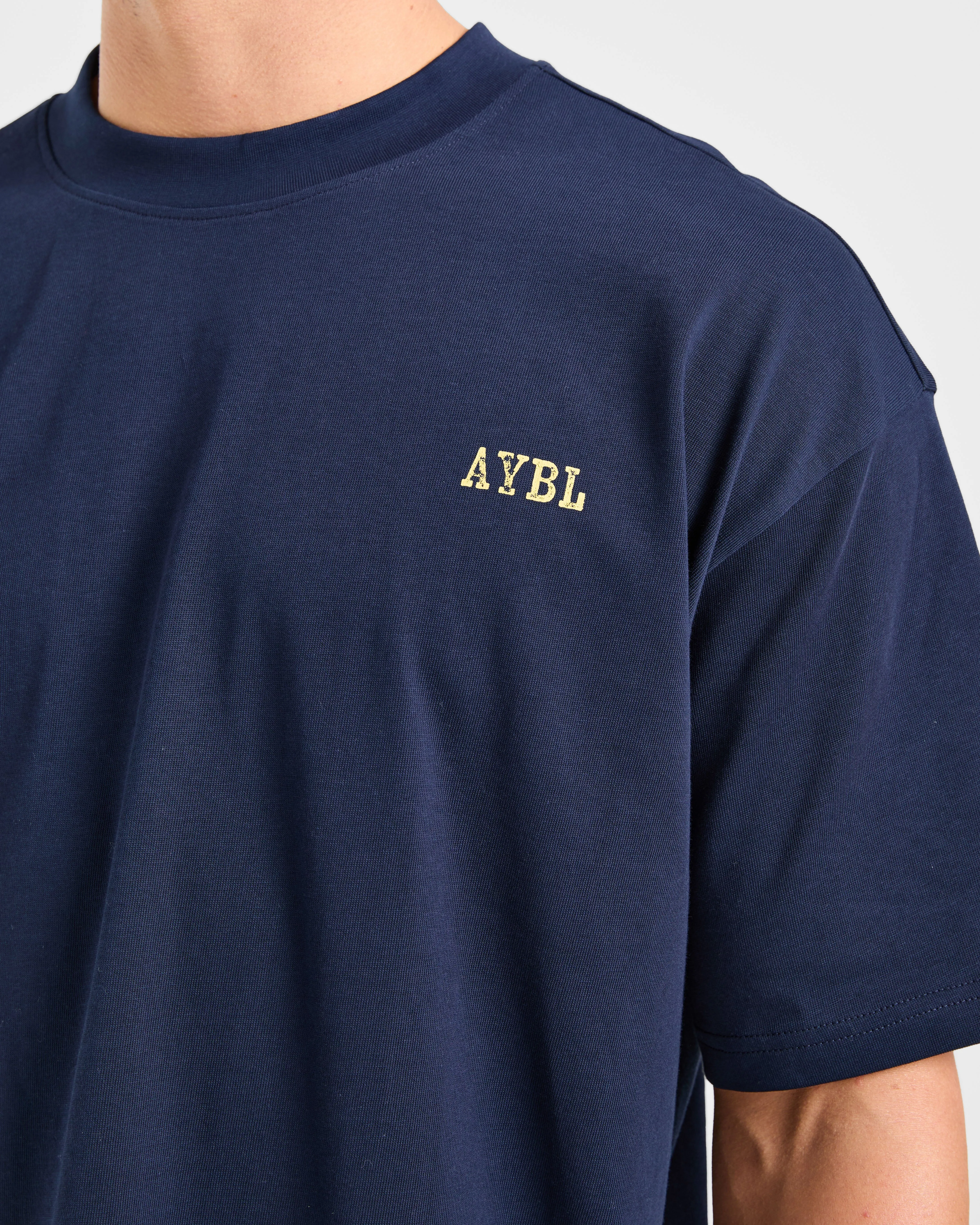 Lifting Essentials Oversized T Shirt - Navy/Yellow sold by AYBL product image thumbnail 5